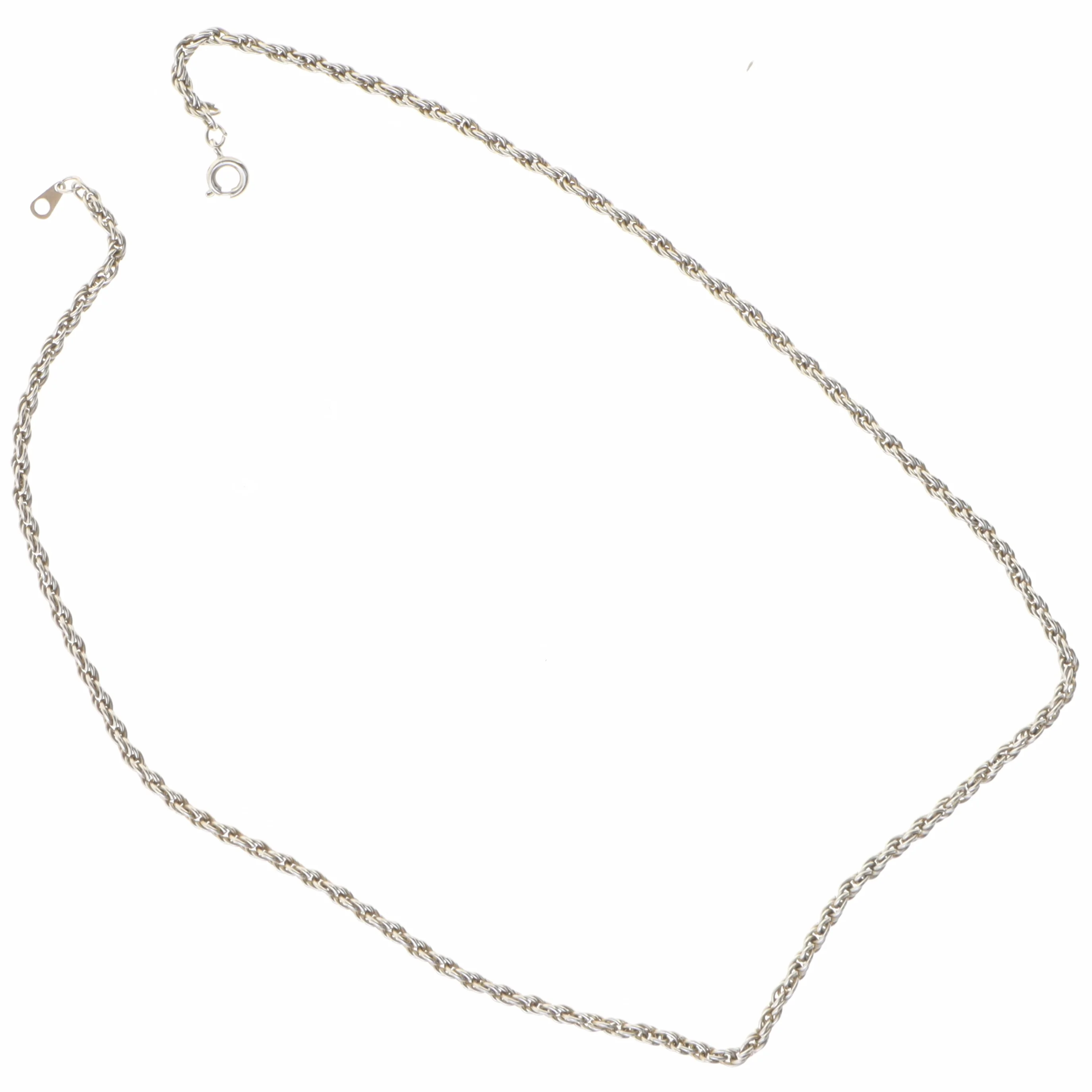 Sølvfarvet halskæde (str. 45 cm)