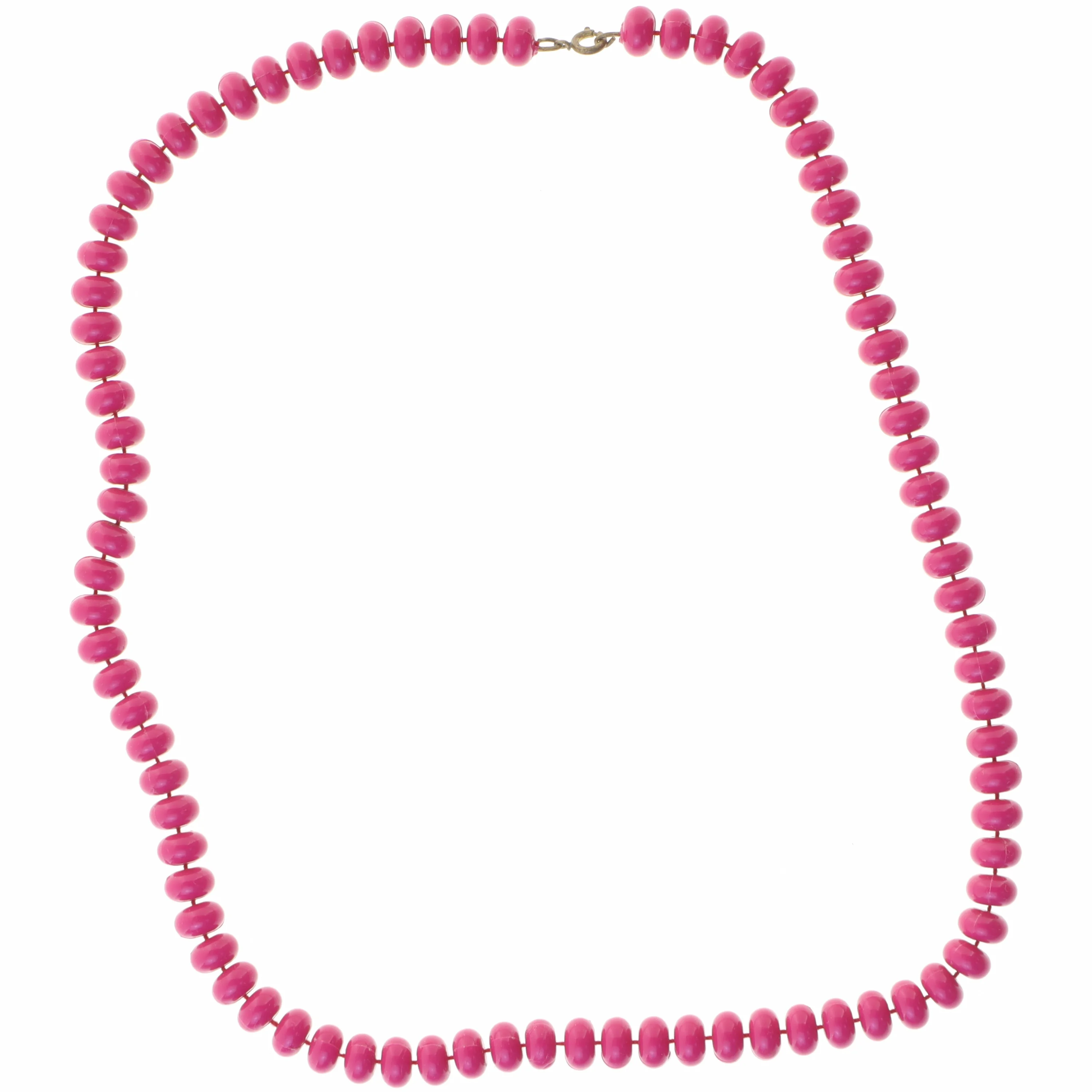 Lyserød perlekæde (str. 62 cm)
