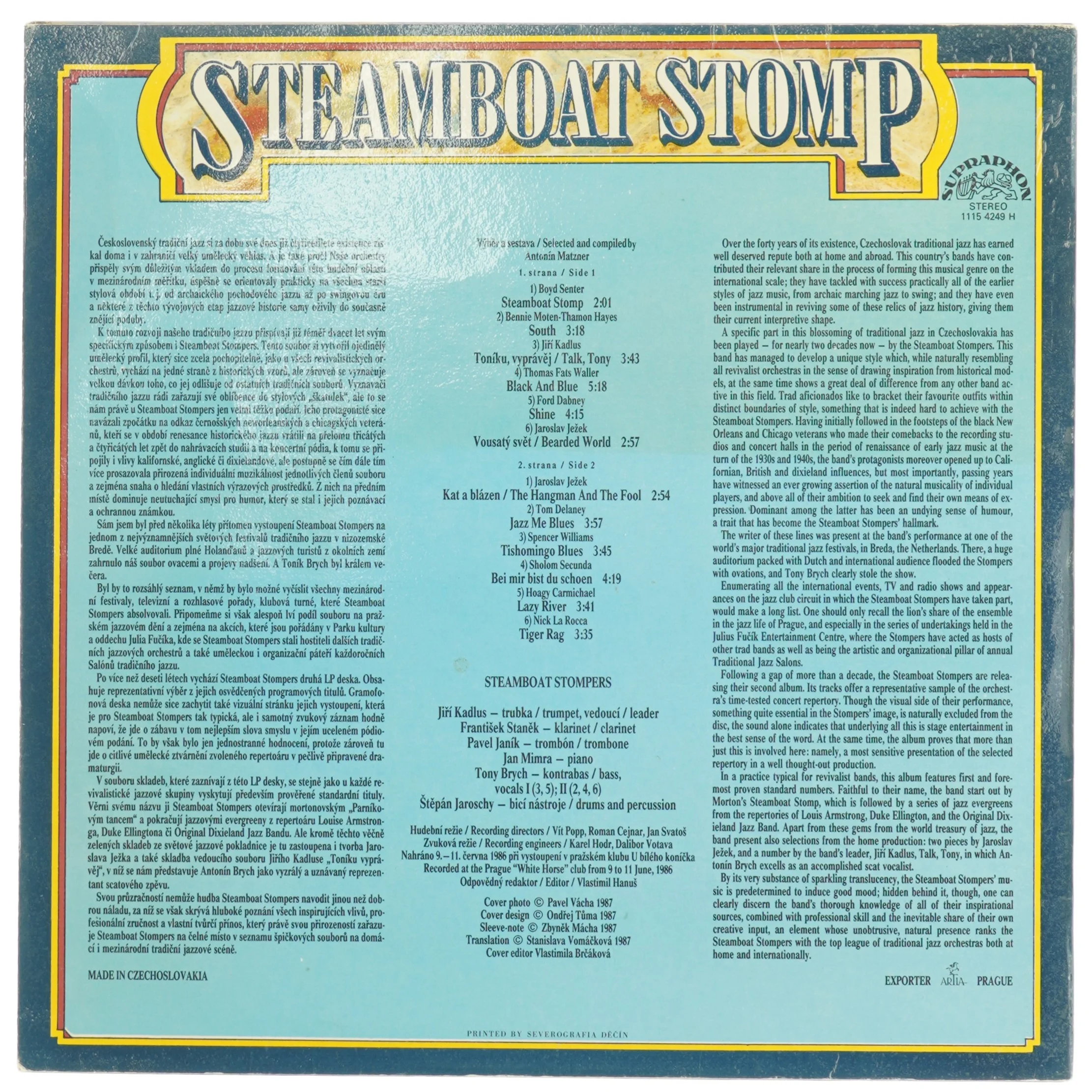 Vinylplade, Steamboat Stompers