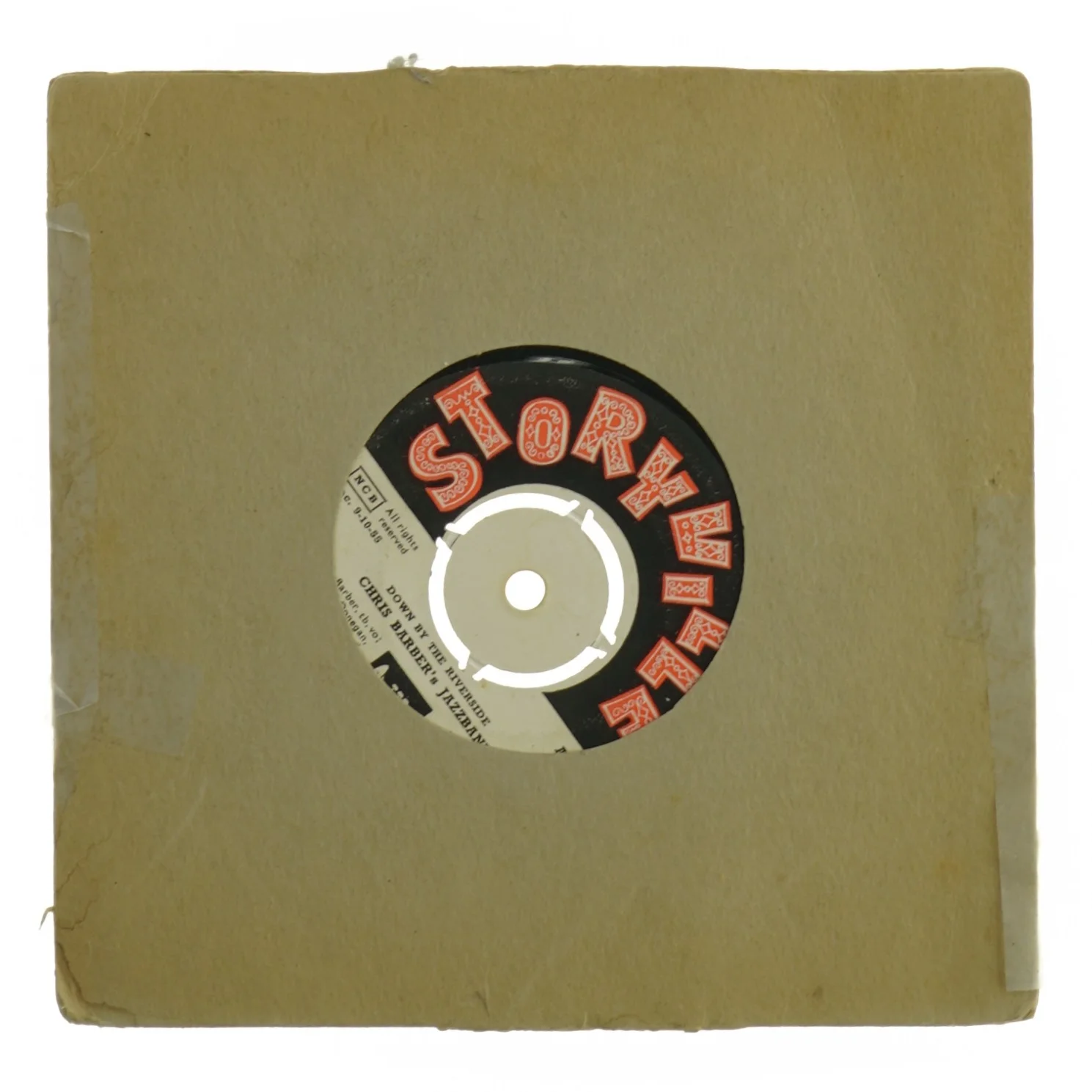 Single vinylplade med papircover (str. &Oslash; 17,5 cm)