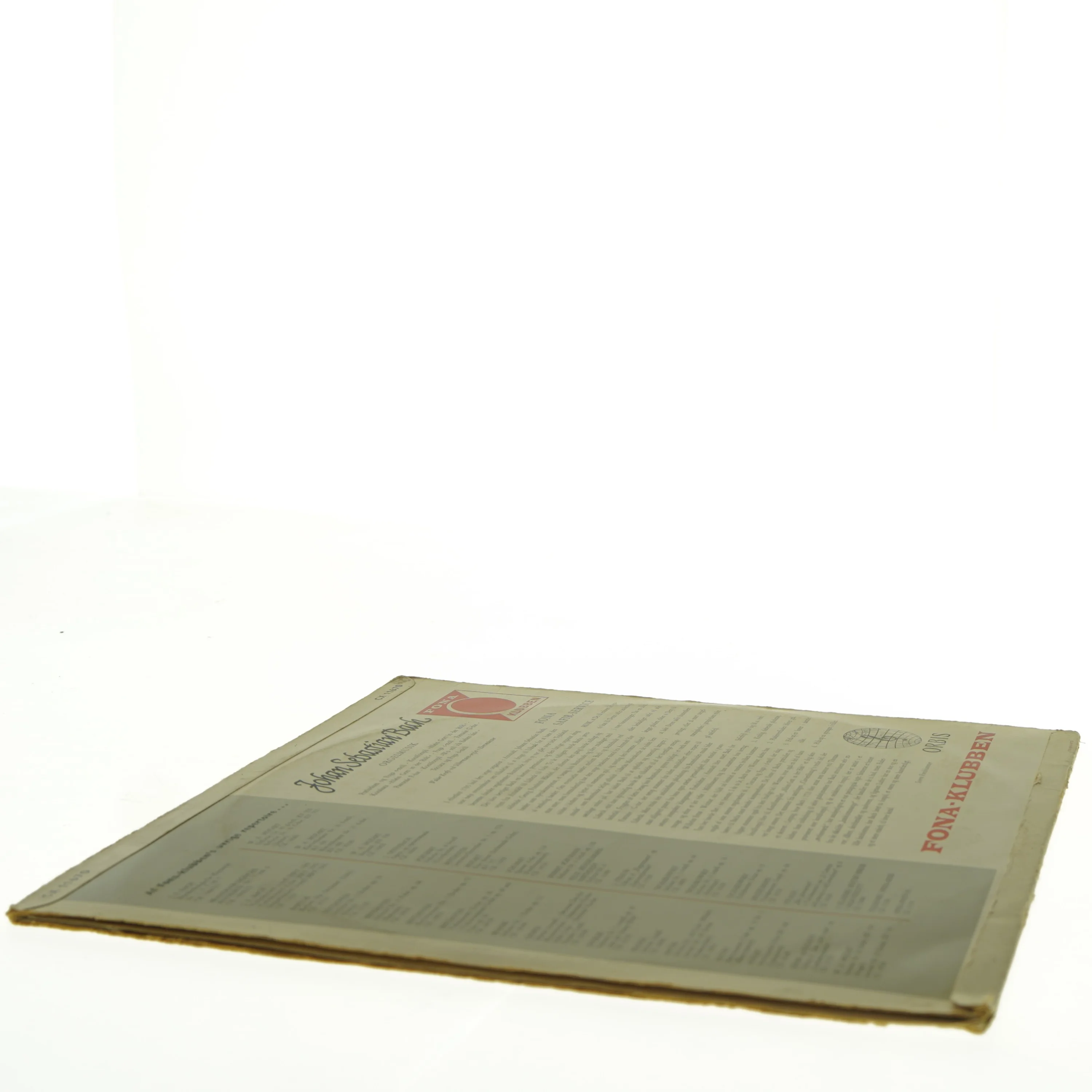 Vinylplade med Johann Sebastian Bach orgelmusik