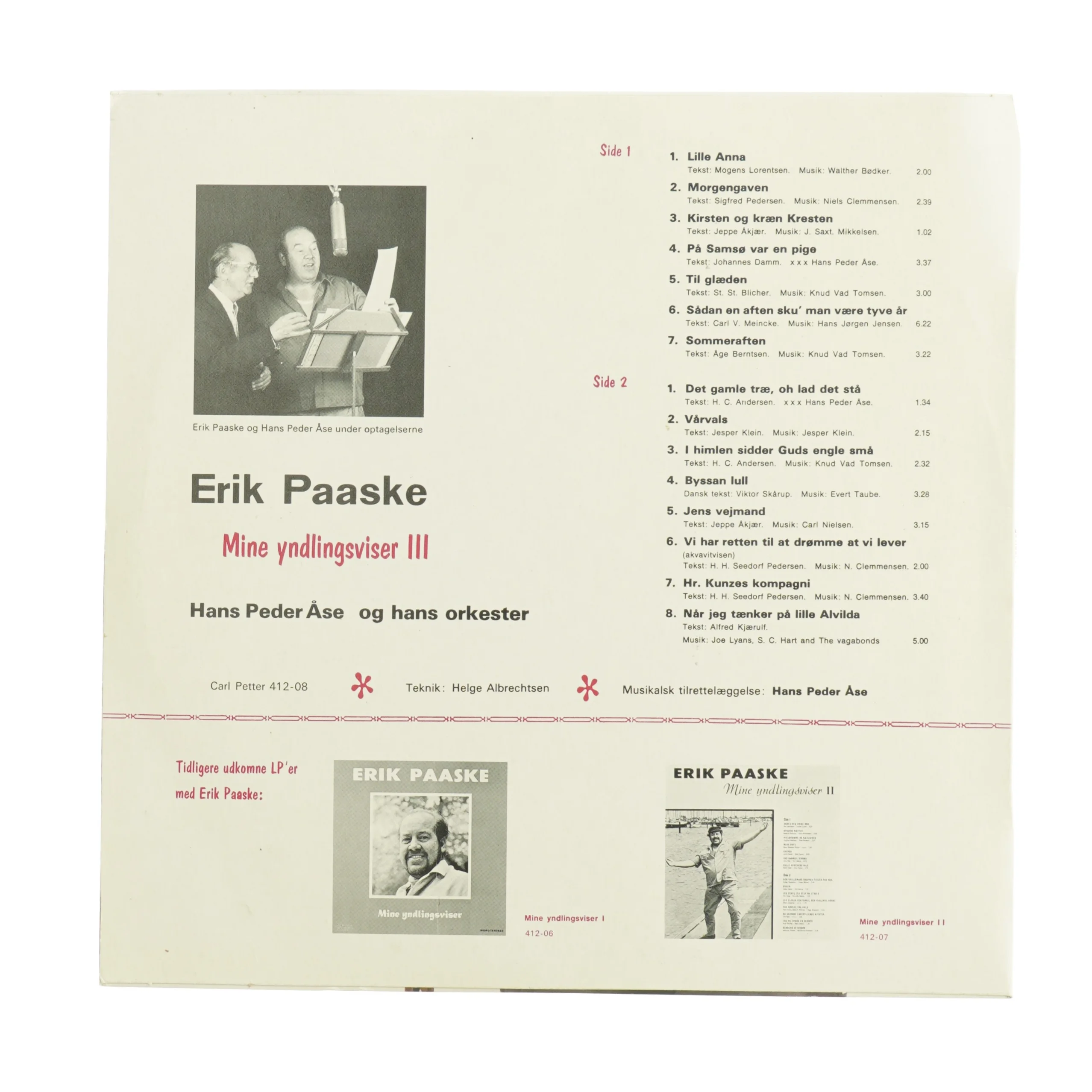 Erik Paaske - Mine yndlingsviser III LP