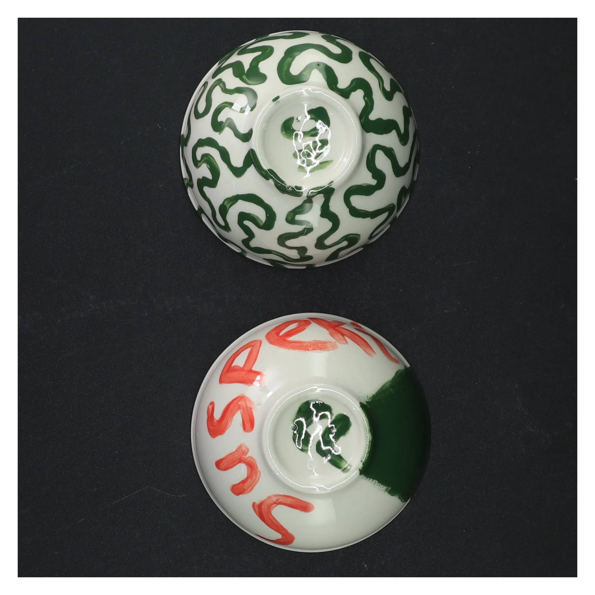 Dekorative keramikskåle (str. Ø 9 cm)