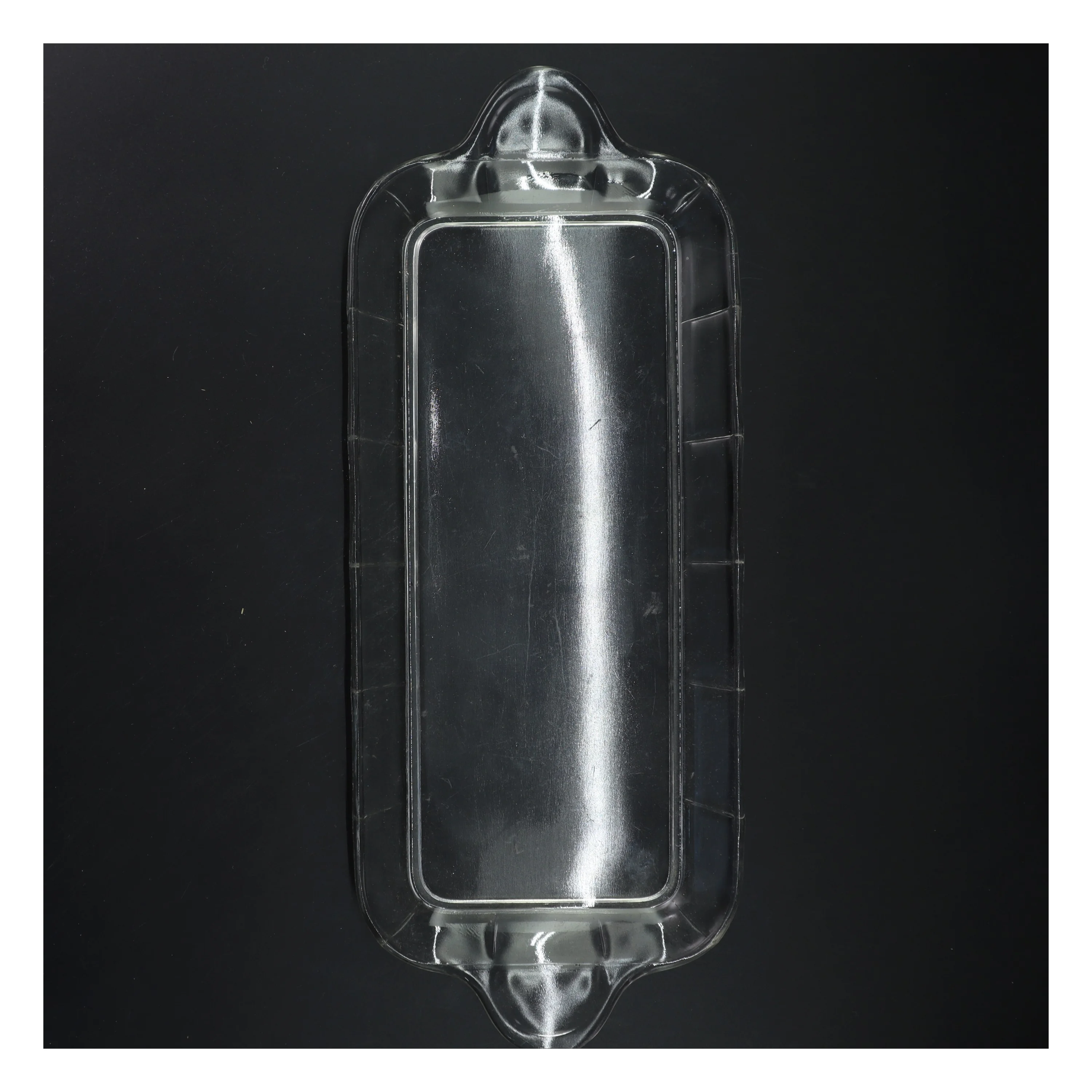 Glasfad med håndtag (str. 34x16 cm)