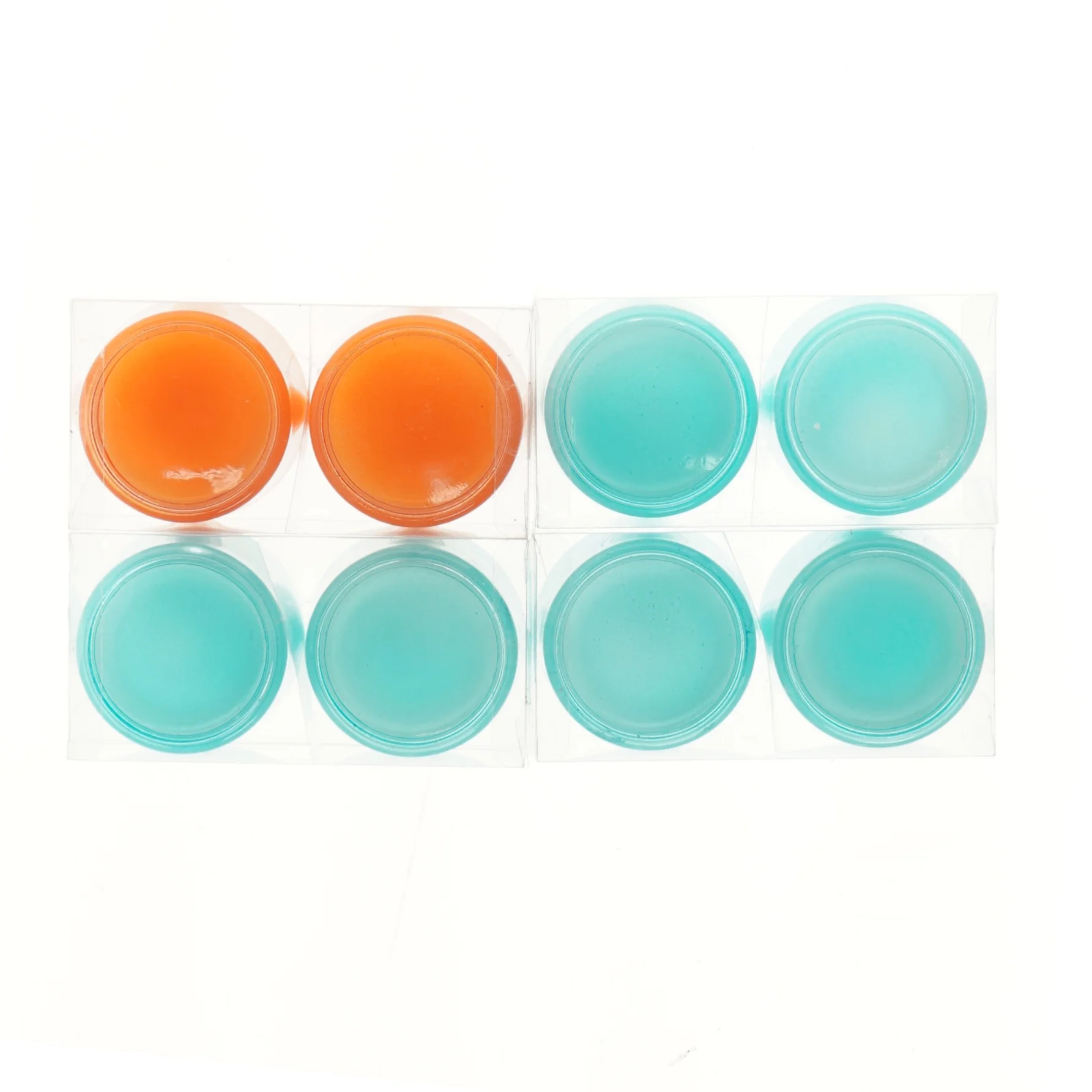 Sæt af 8 farvede fyrfadsstager (str. 8 stk Ø 7,5 cm)