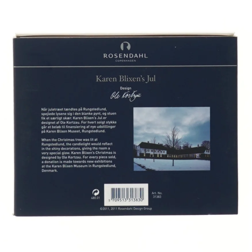 Karen Blixen julepynt fra Rosendahl (str. 12 cm)