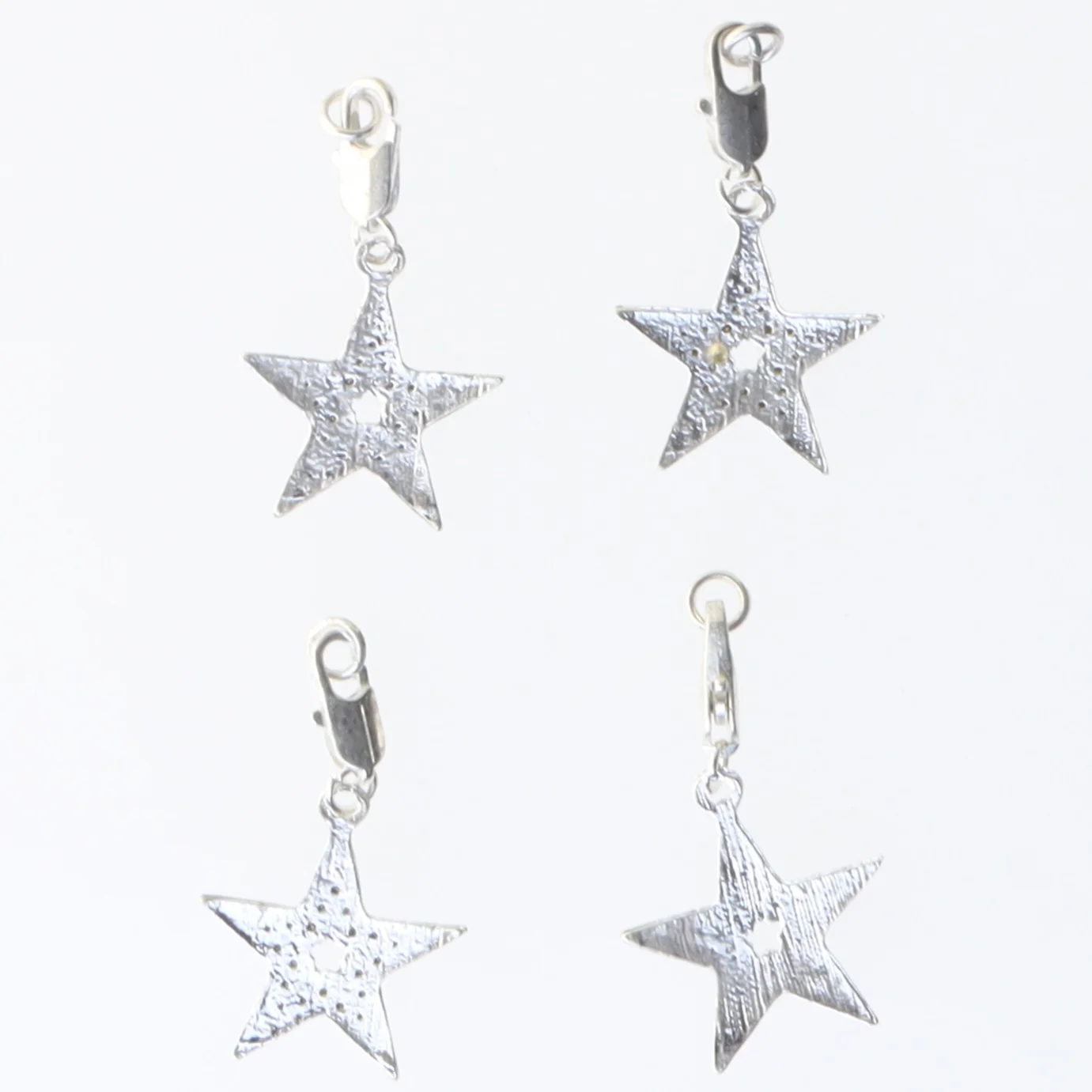 Sølv stjerne ørestikker (str. 35 mm)