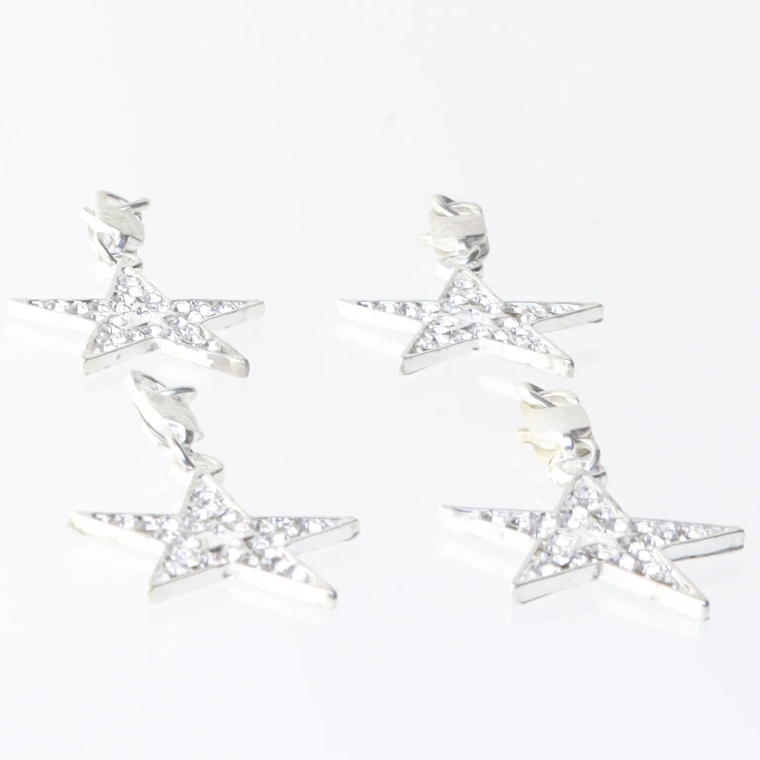 Sølv stjerne ørestikker (str. 35 mm)