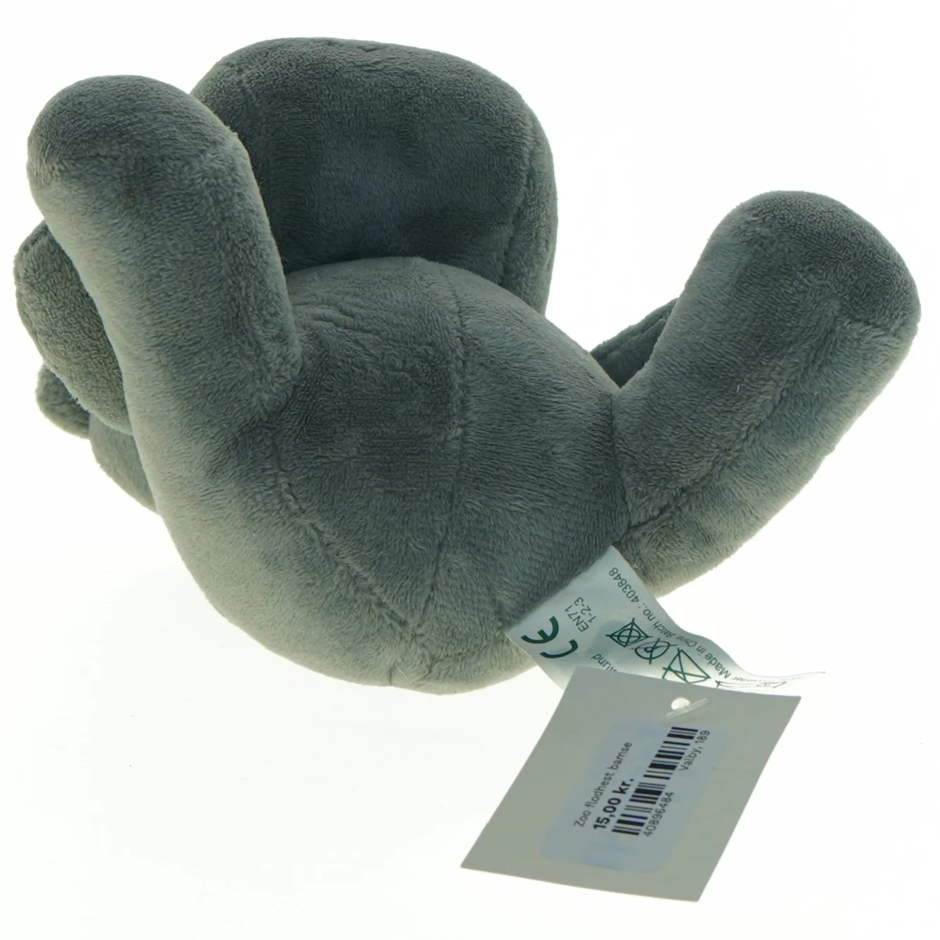 Blødt flodhest tøjdyr (str. 15 x 18 cm)