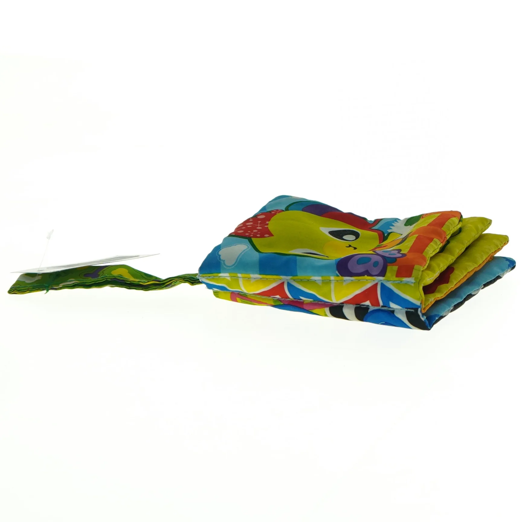 Farverig blød bog til baby (str. 11 x 11 cm)