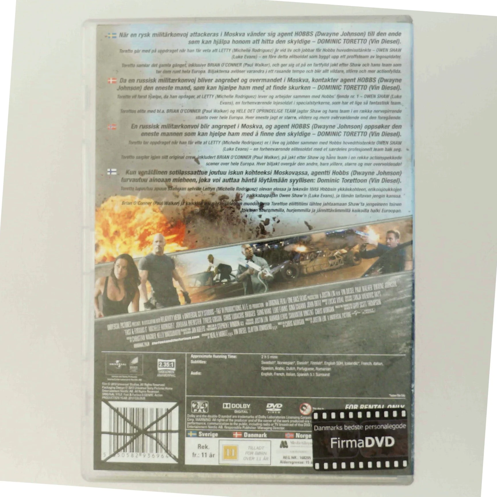 Fast & Furious 6 DVD fra Universal