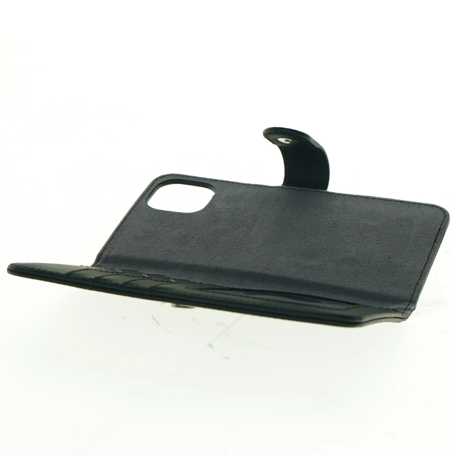 Sort læderetui til smartphone fra Ideal of Sweden (str. 16 x 8,5 cm)