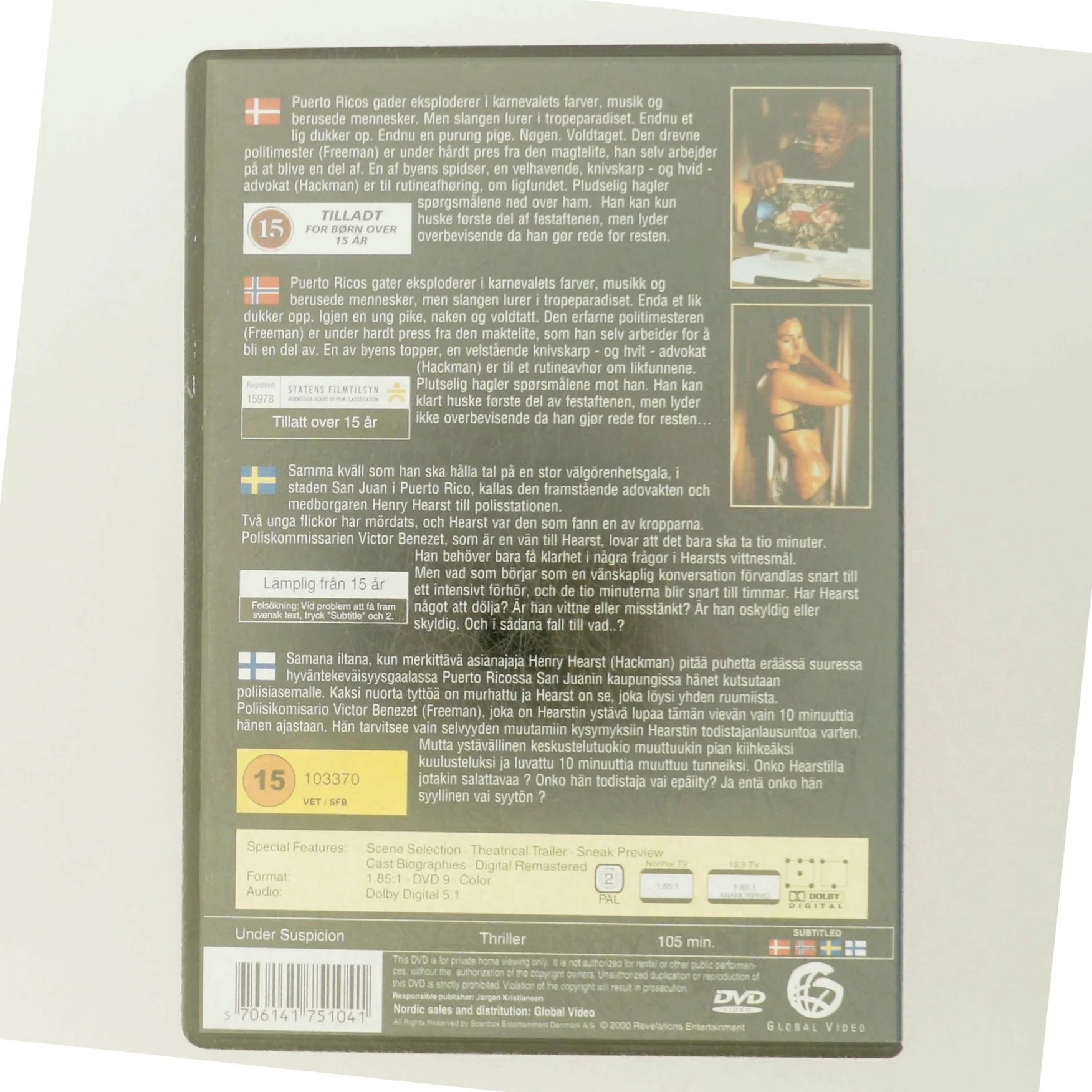 DVD-film 'Under Suspicion'