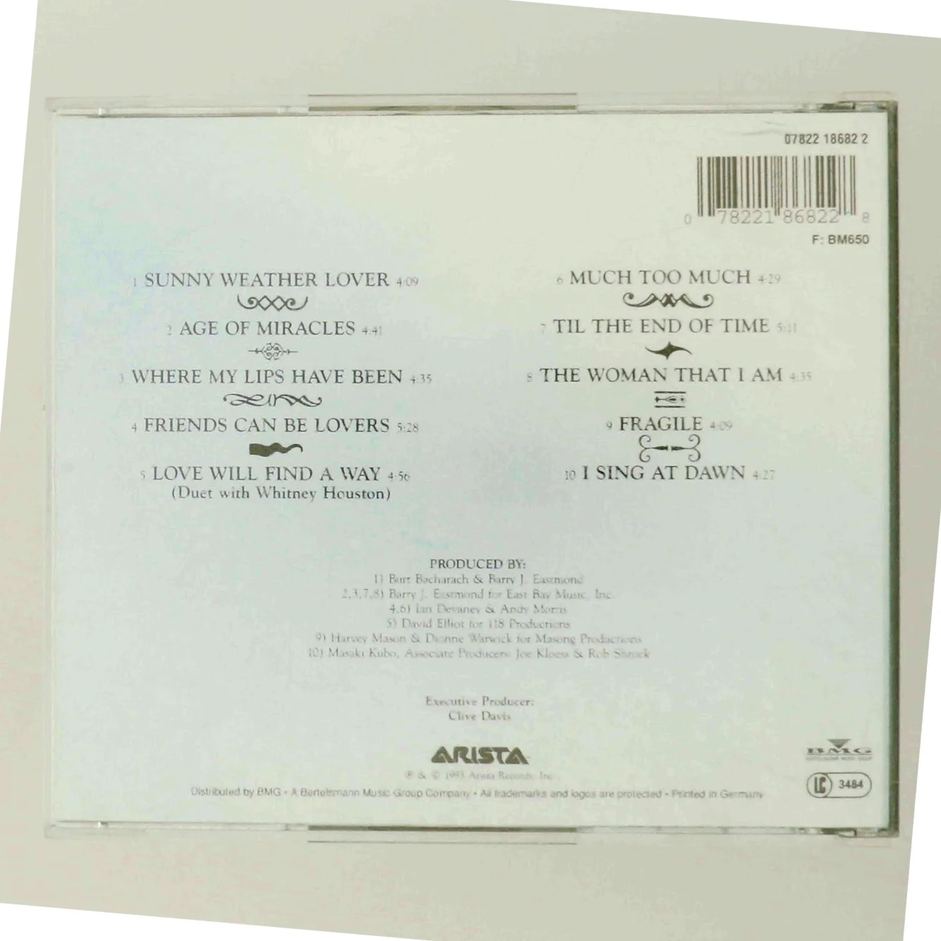 Dionne Warwick CD fra Arista