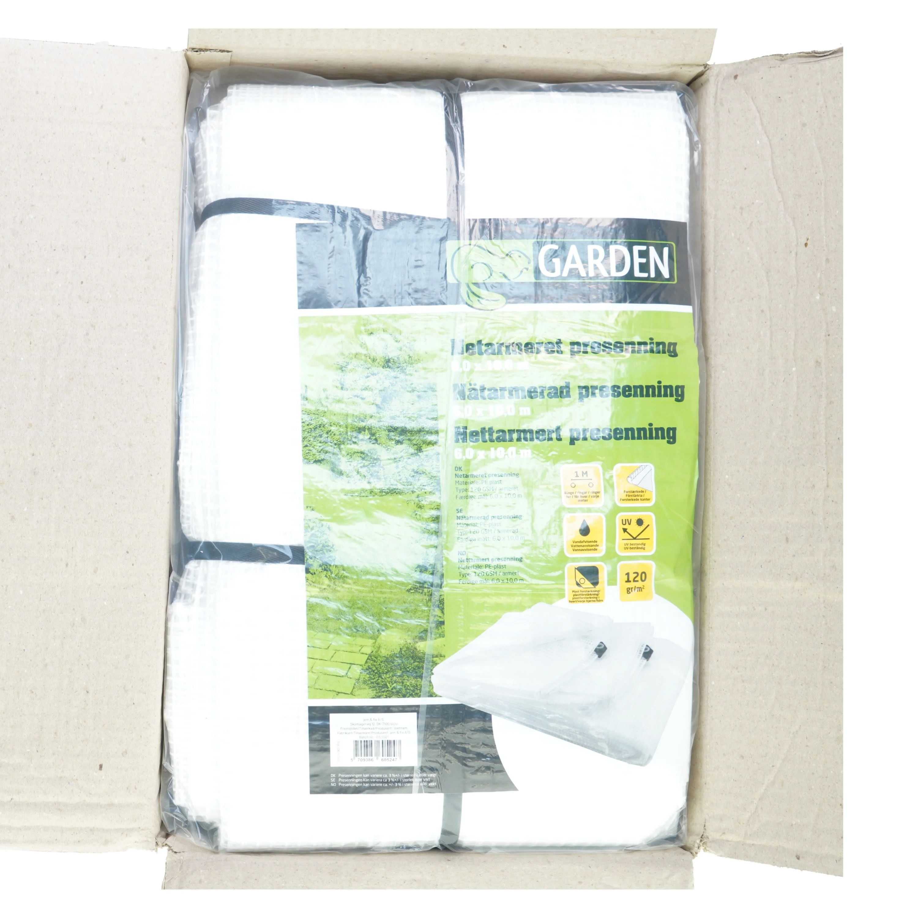 vasketøj industri konsonant Net armeret presenning fra Garden (str. 6 x 10 meter) | Orderly.shop