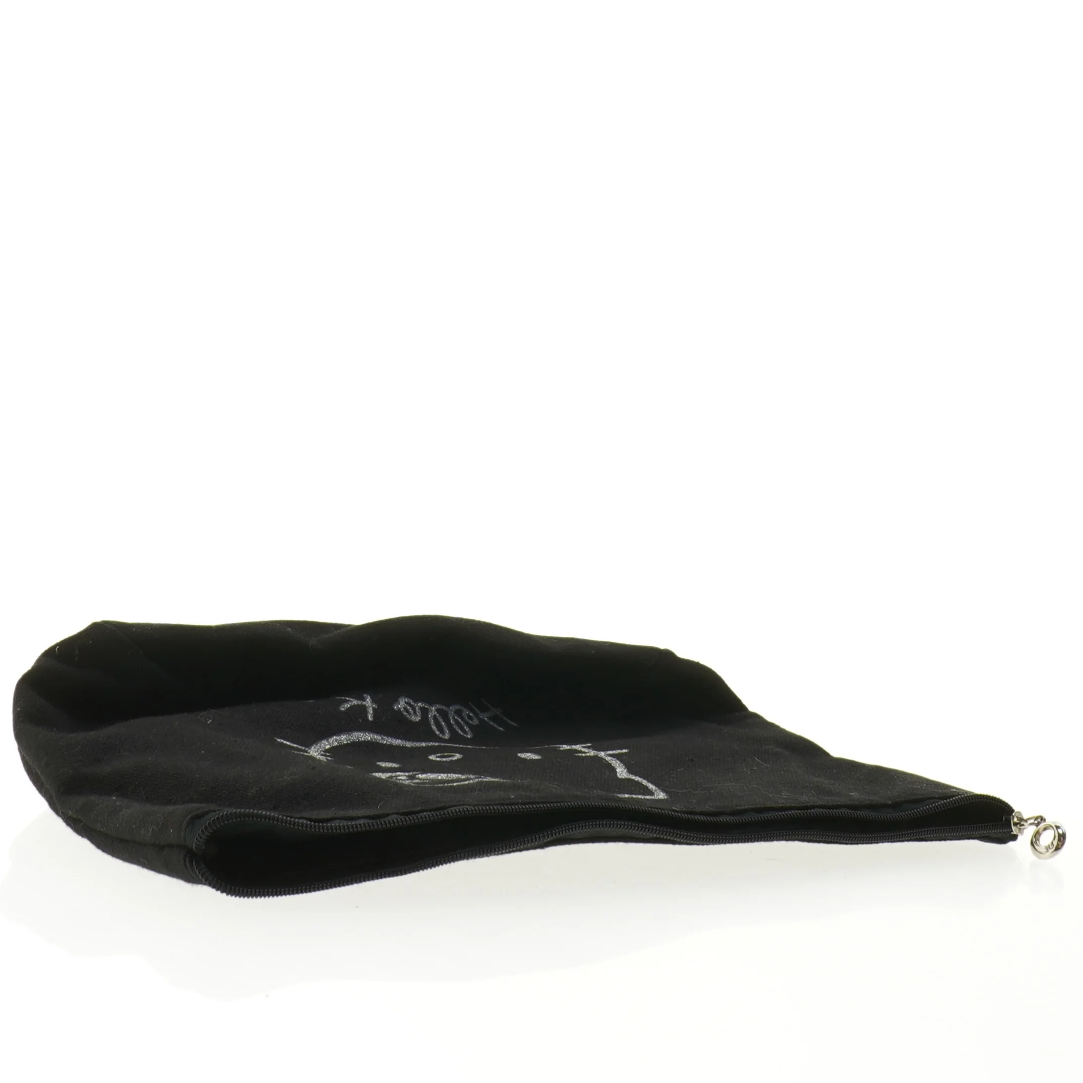 Sort kanvas kosmetikpung fra Hello Kitty (str. 27 x 19 cm)