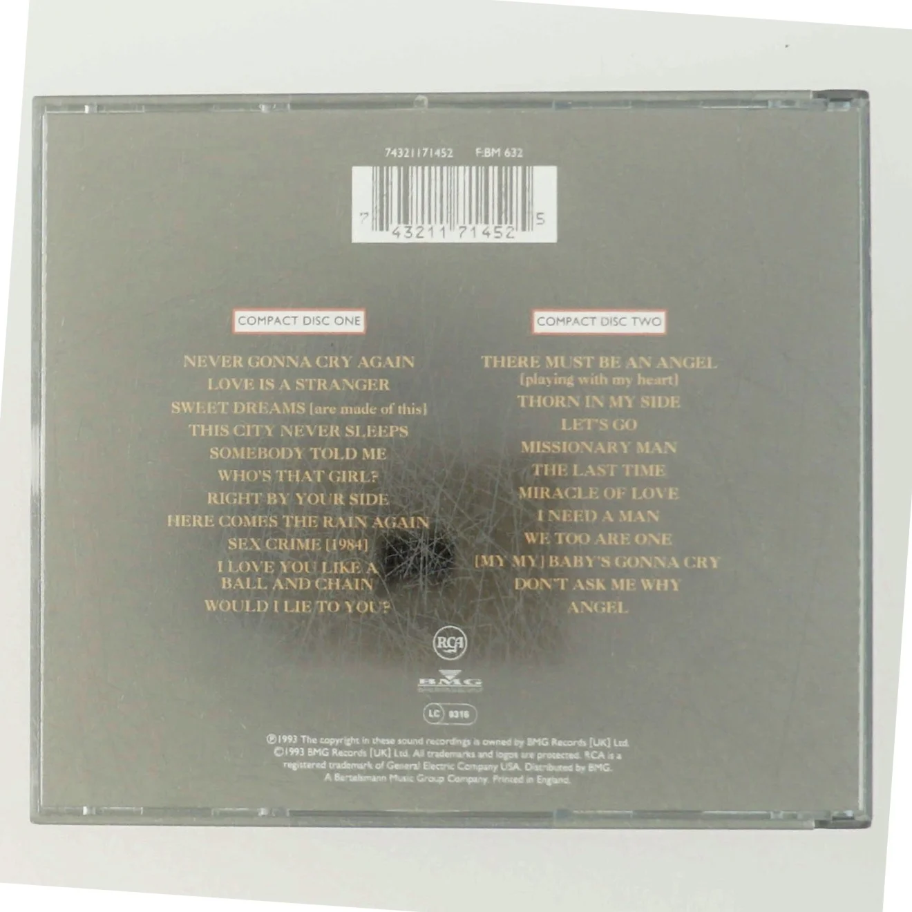 Eurythmics Live 1983-1989 CD fra RCA