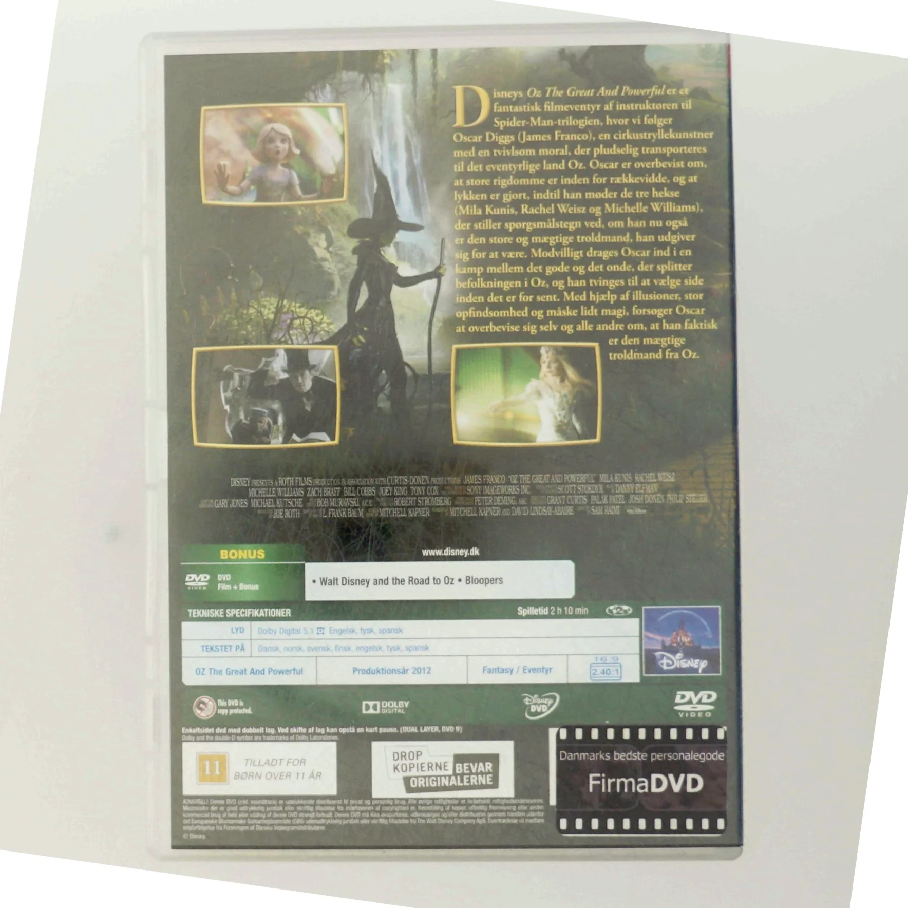 Oz The Great and Powerful DVD fra Disney