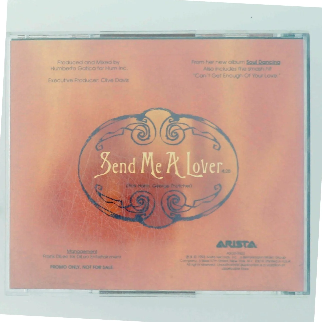 CD Single 'Send Me A Lover' fra Arista