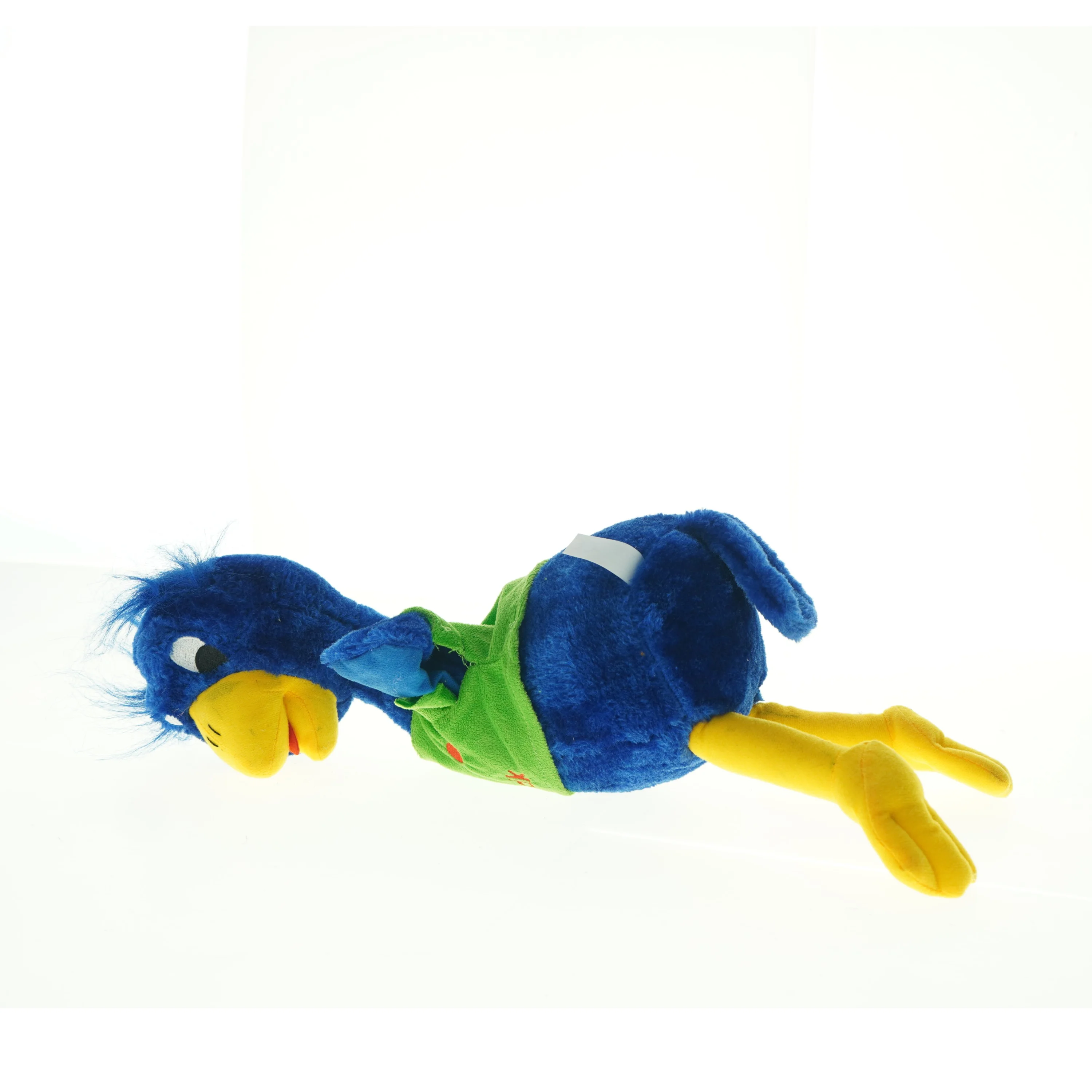 Stort blåt plysdyr emu (str. 52 x 15 cm)