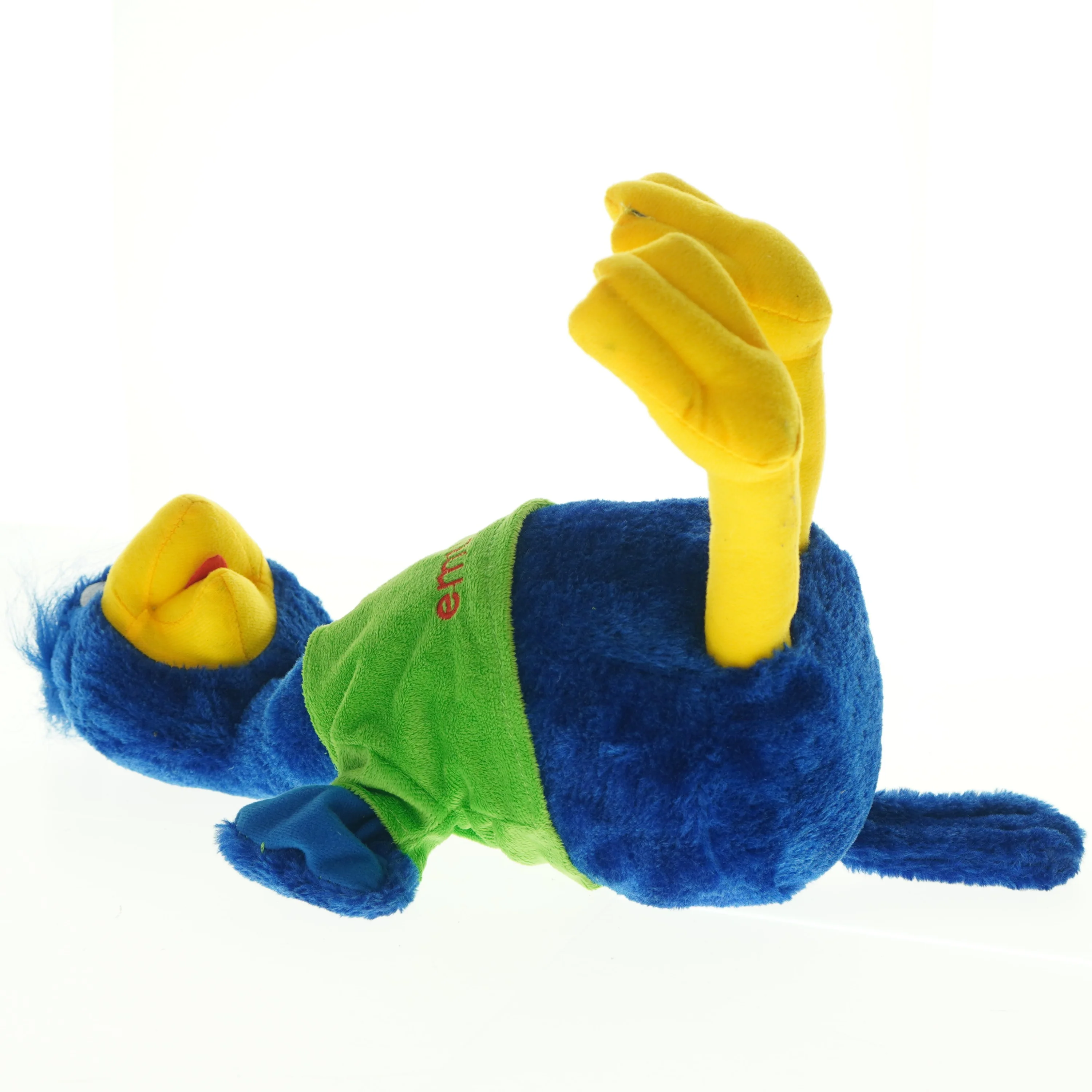 Stort blåt plysdyr emu (str. 52 x 15 cm)