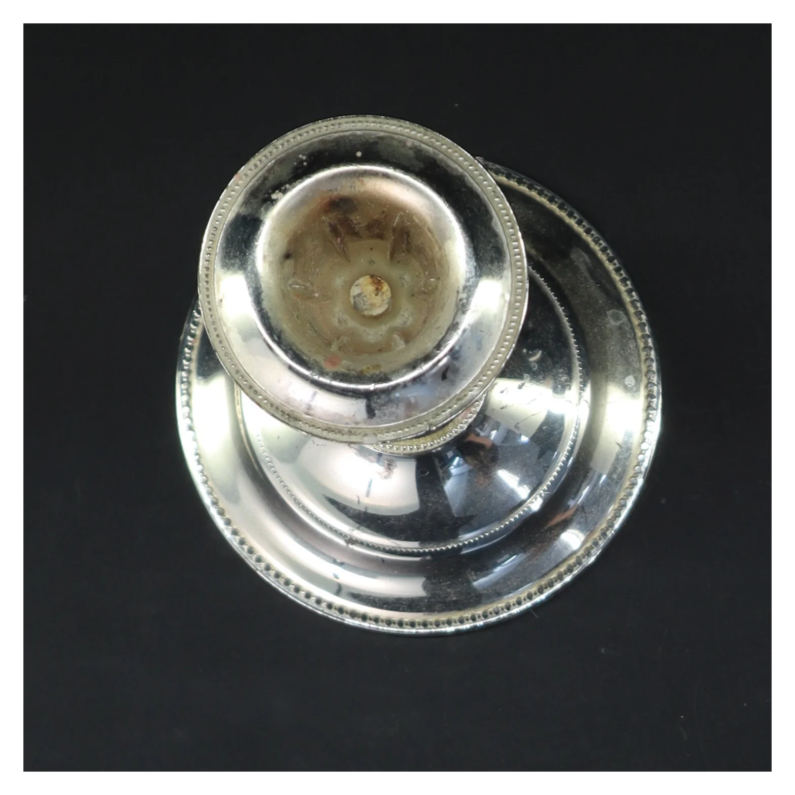 Sølv lysestage (str. 19 cm)