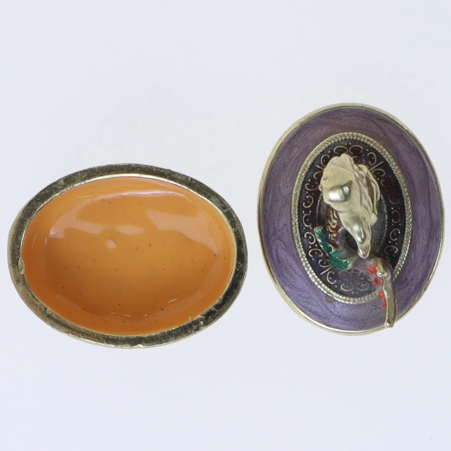 Lille smykkeæske med havfrue (str. 4,5 cm)