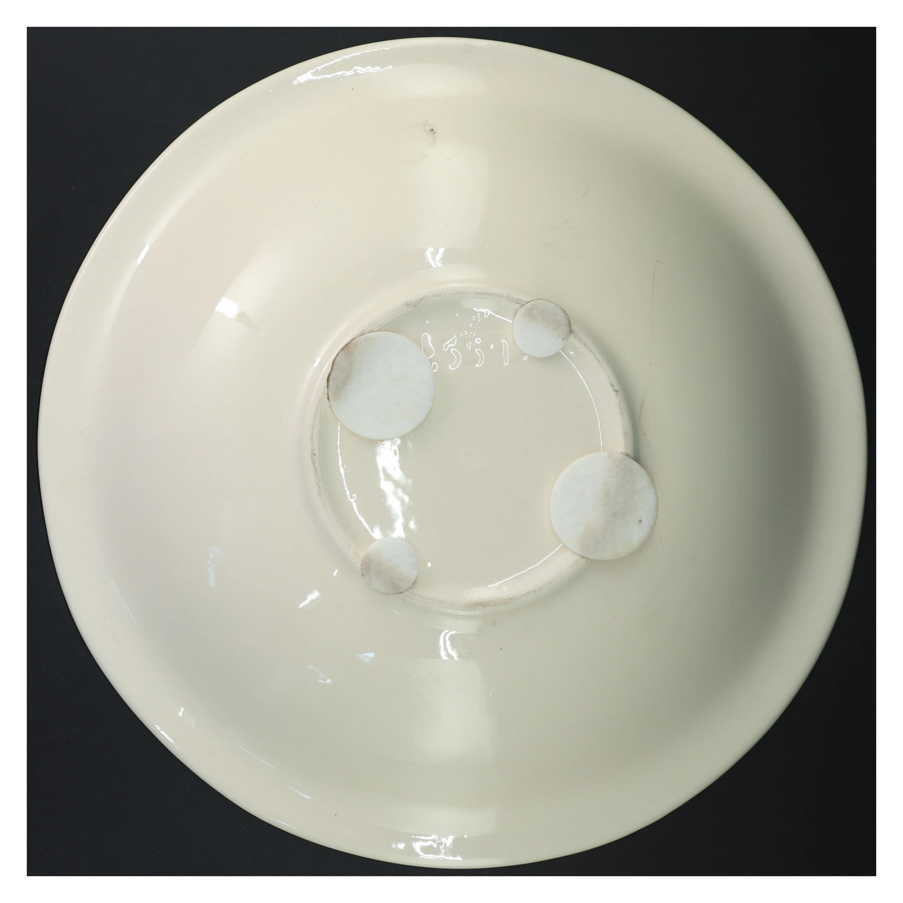 Fajance fad med blomster (str. Ø 31,5 cm)