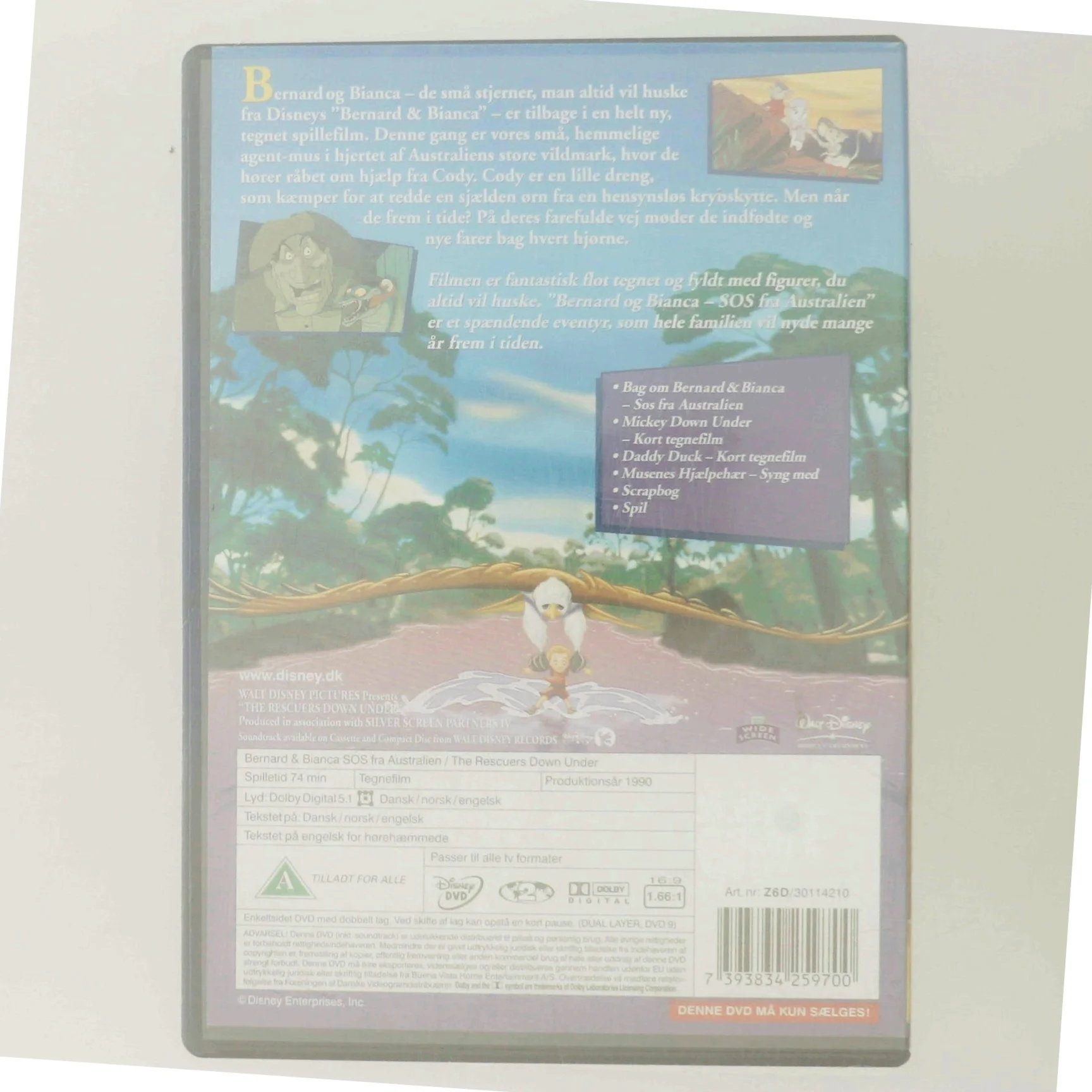 Bernard & Bianca fra Walt Disney (DVD)