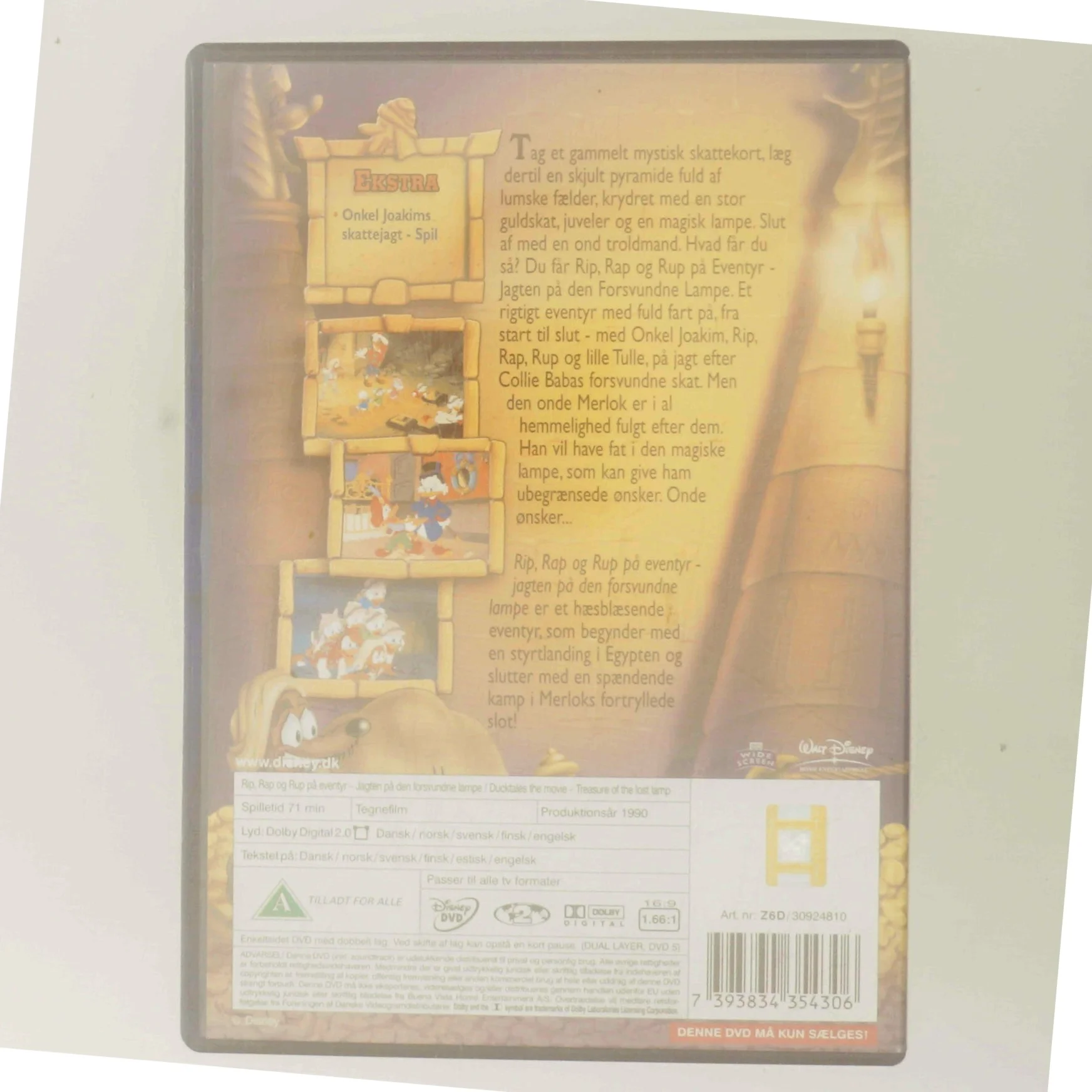 DuckTales - Jagten på den forsvundne lampe, DVD fra Disney med Rip (DVD)