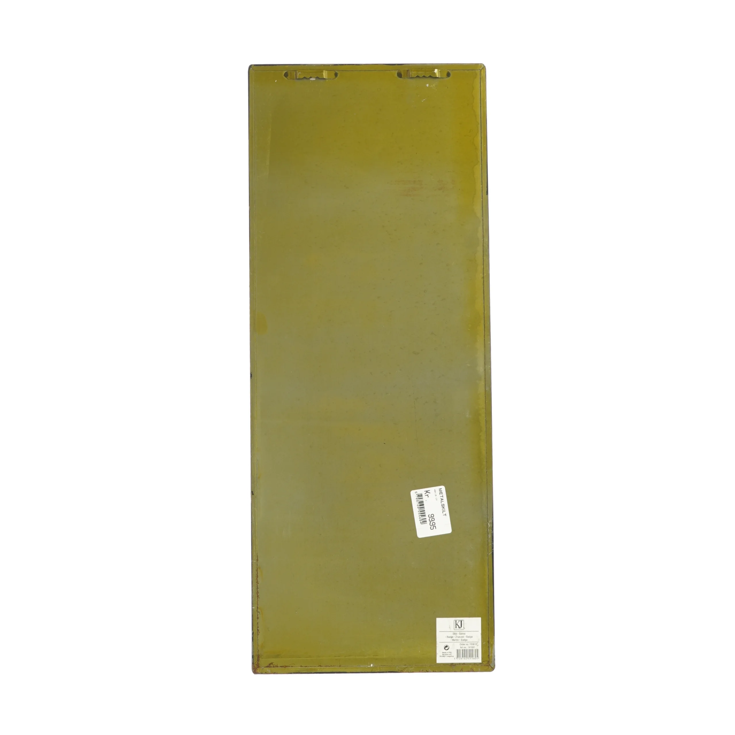 Metalskilt med citat