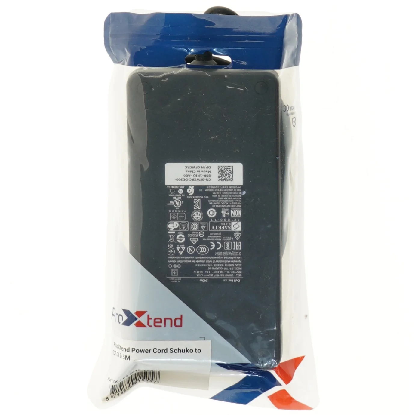 Strømforsyning adapter til computer fra ProXtend (str. 20x10 cm)