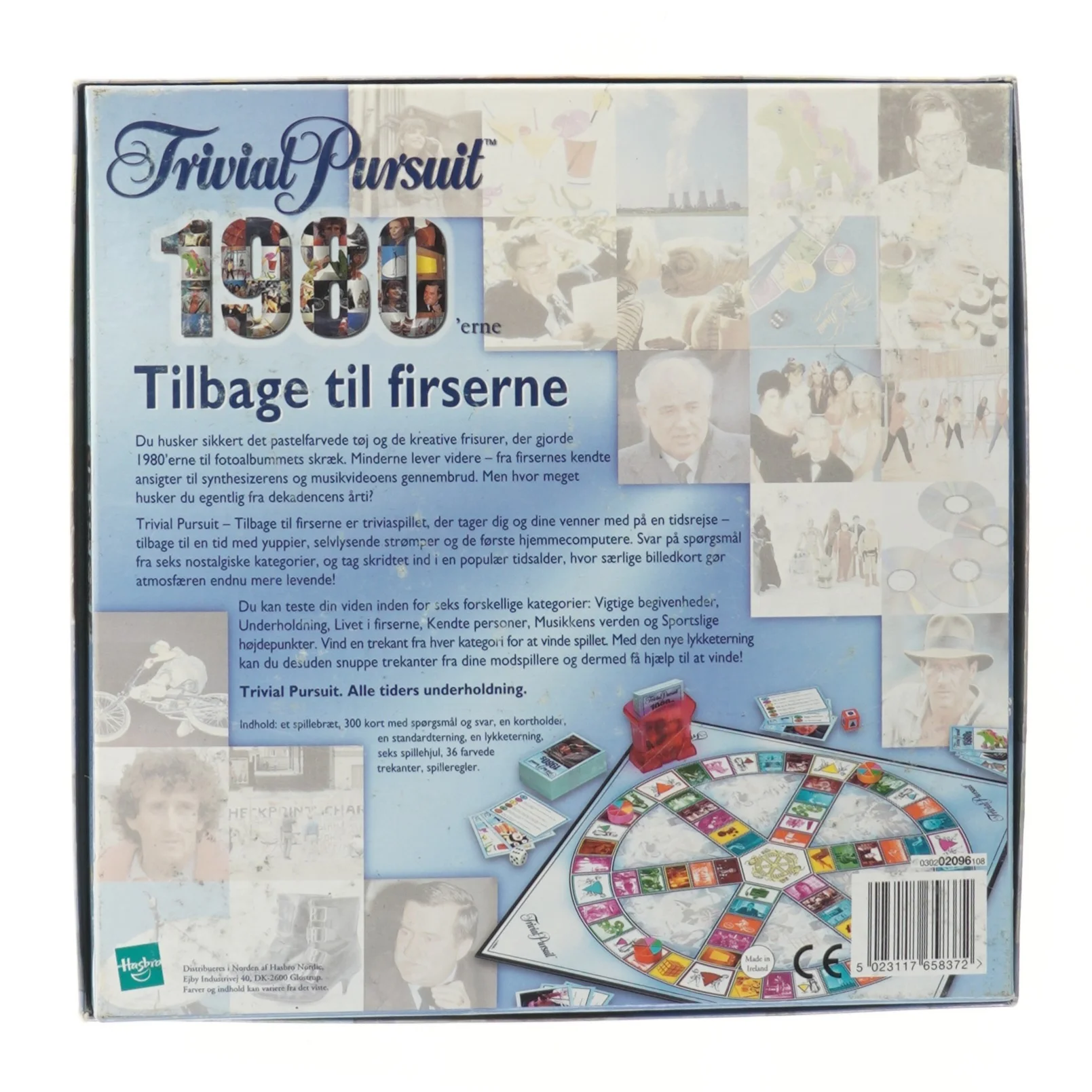 Trivial Pursuit 1980 spil fra Hasbro (str. 27x27 cm)