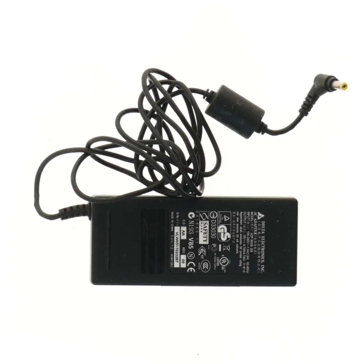 Strømforsyning til bærbar computer (str. 13,5x6 cm)