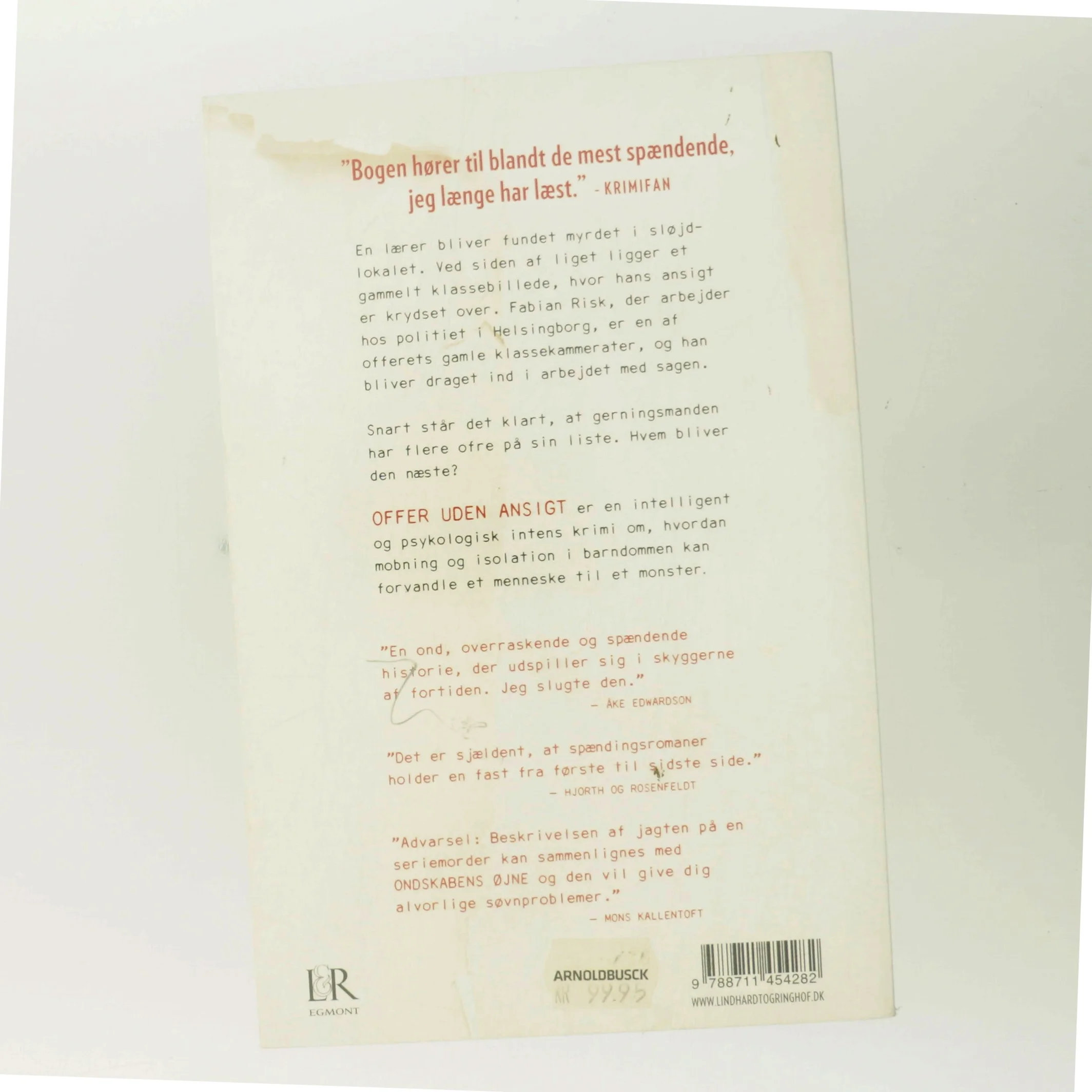 Offer uden ansigt af Stefan Ahnhem (Bog)