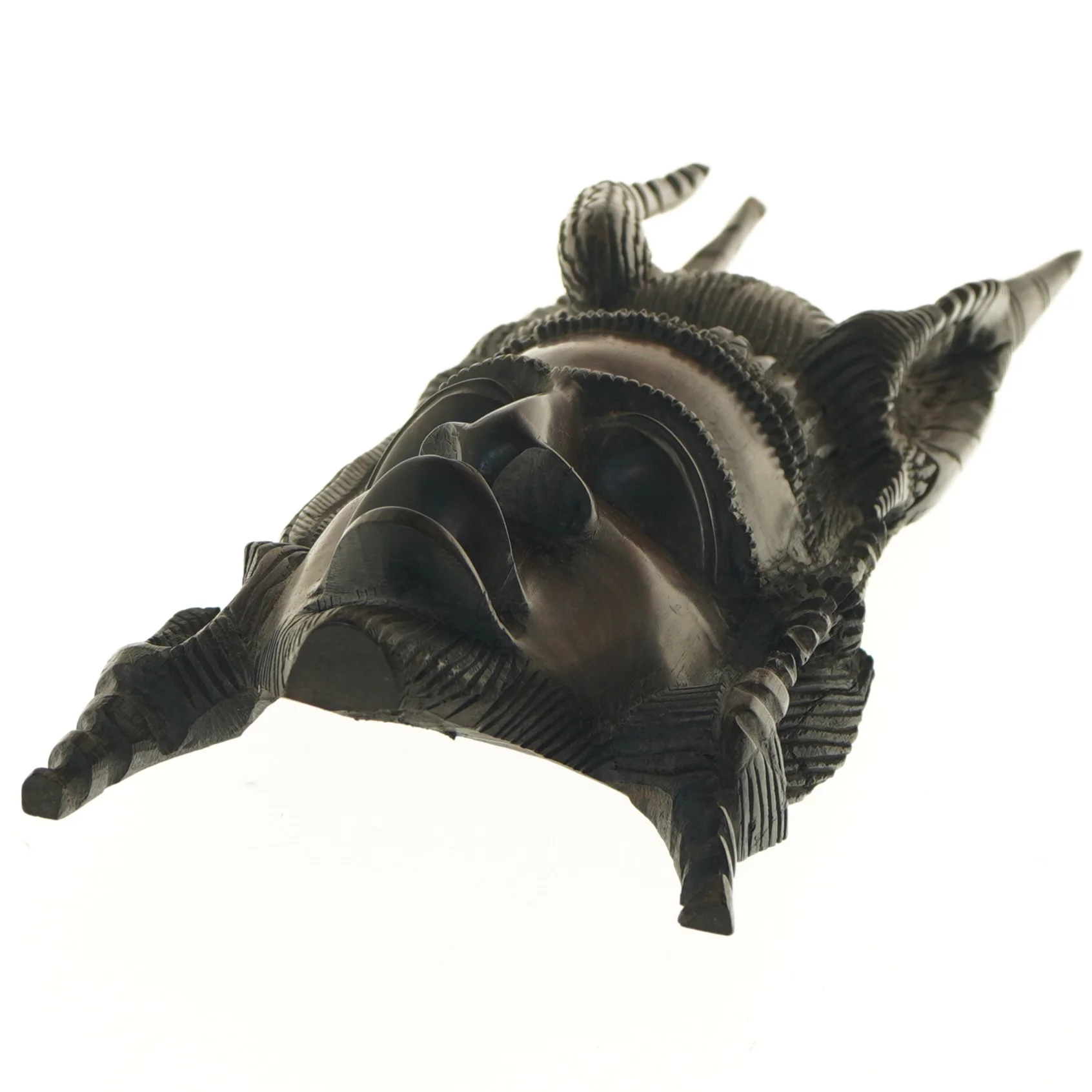 Håndudskåret træmaske (str. 52 cm)