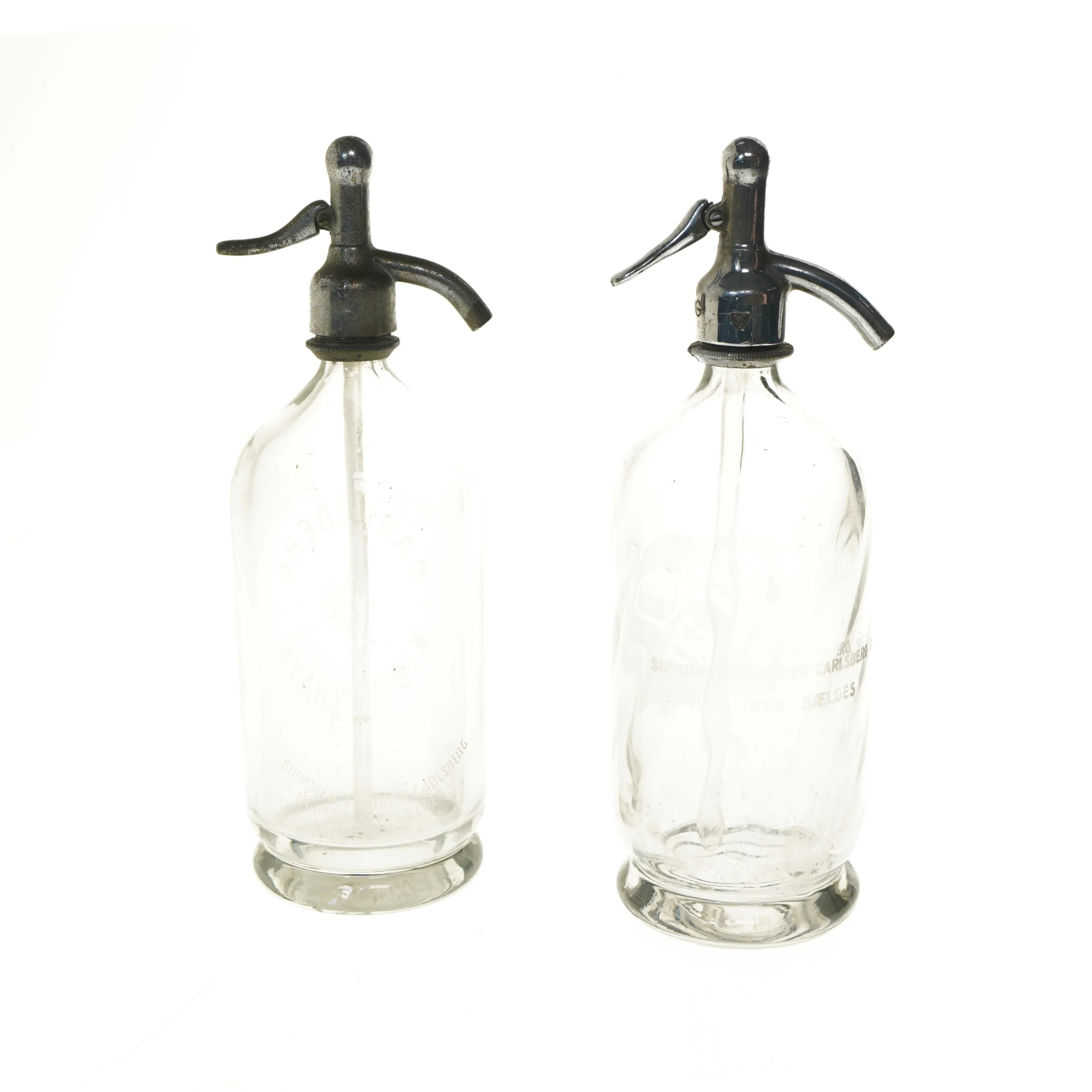 Gamle glas sifonflasker (str. 32 cm)