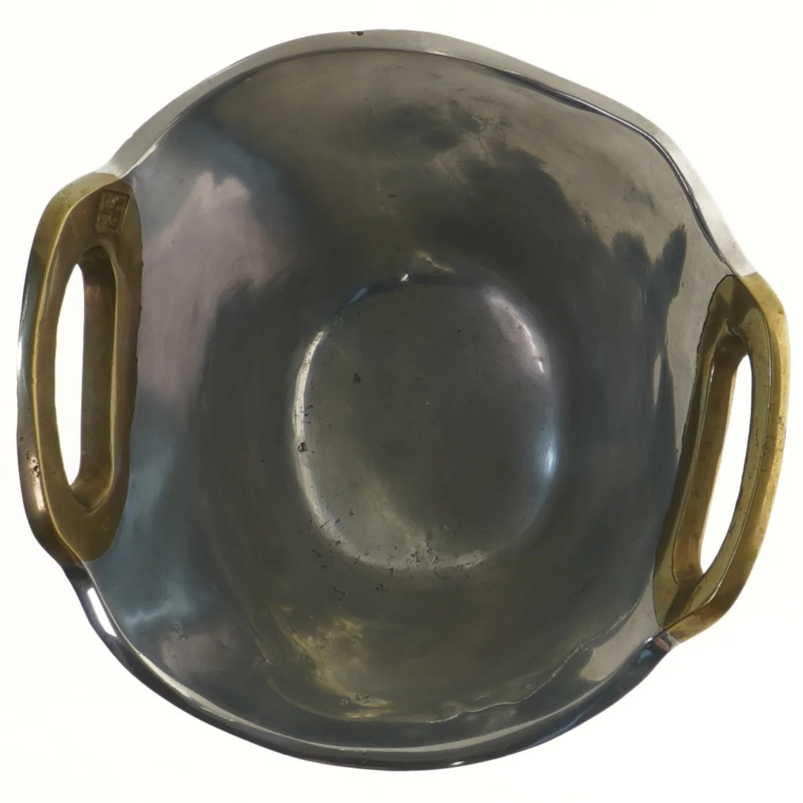 Metalskål med håndtag (str. Ø 20,5x11 cm)