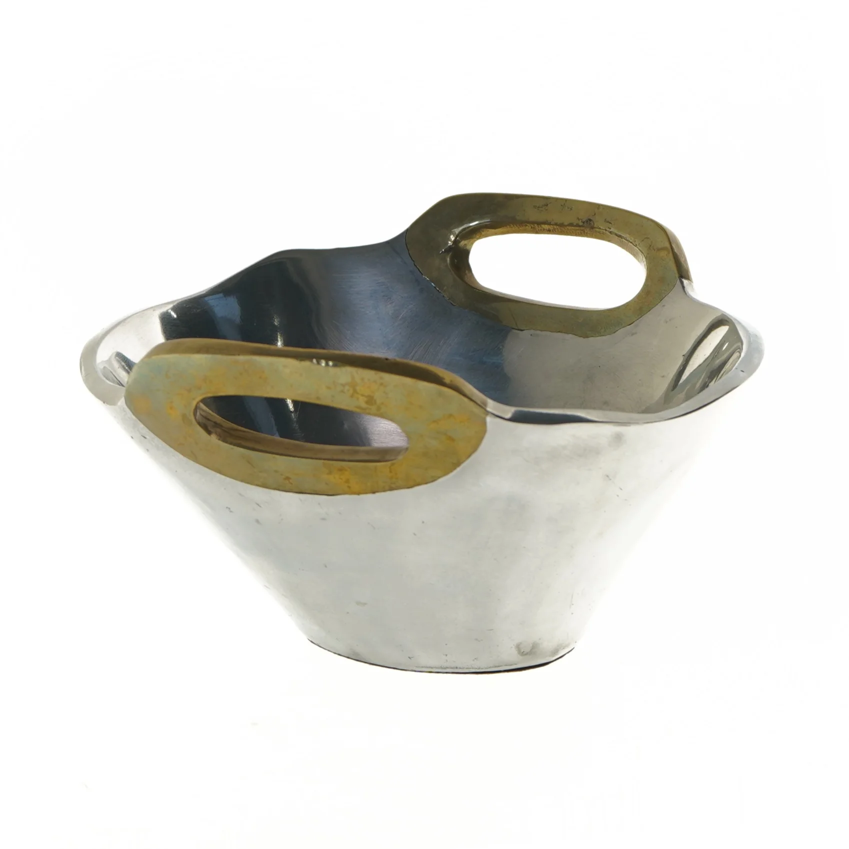 Metalskål med håndtag (str. Ø 20,5x11 cm)