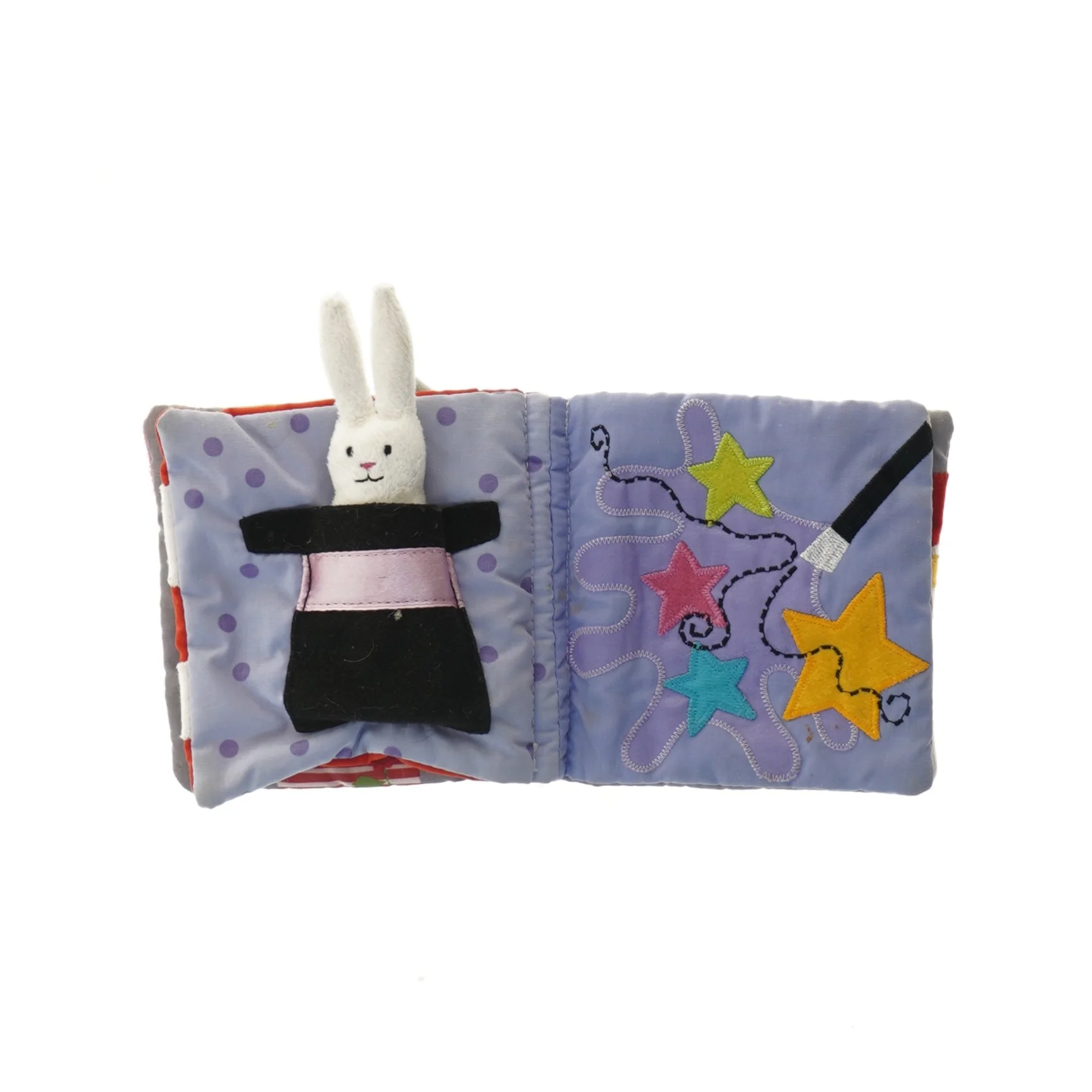 Blød babybog med elefantdesign (str. 13x14 cm)