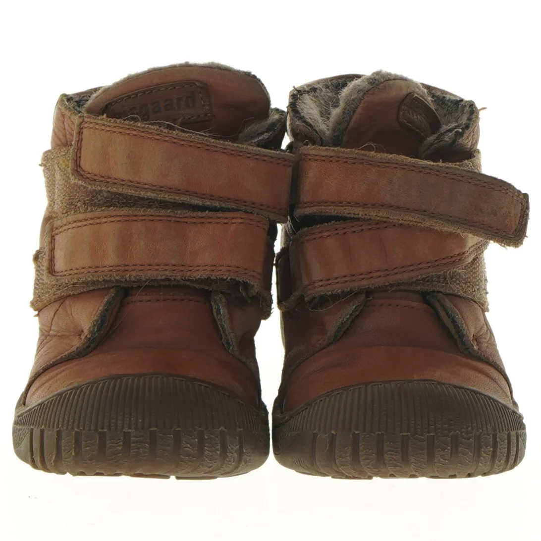 Brune børnestøvler med velcro fra bisgaard (str. 26 )