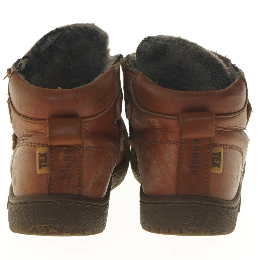Brune børnestøvler med velcro fra bisgaard (str. 26 )