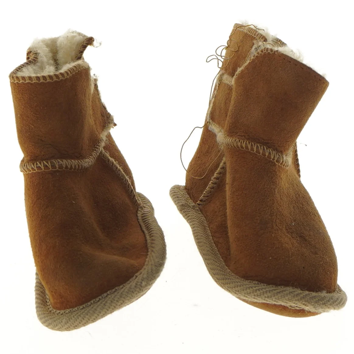 Brune børnestøvler med pelsfor (str. 17 cm)