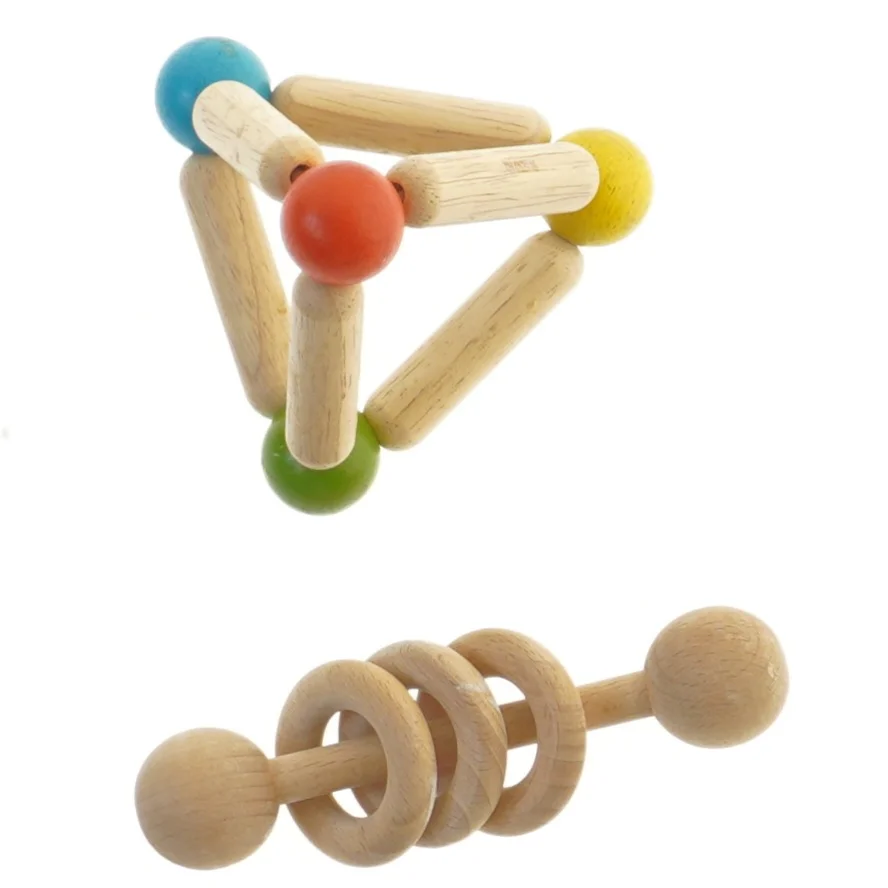 Trælege legetøj til børn fra PlanToys (str. 14 og 10x10x10 cm)