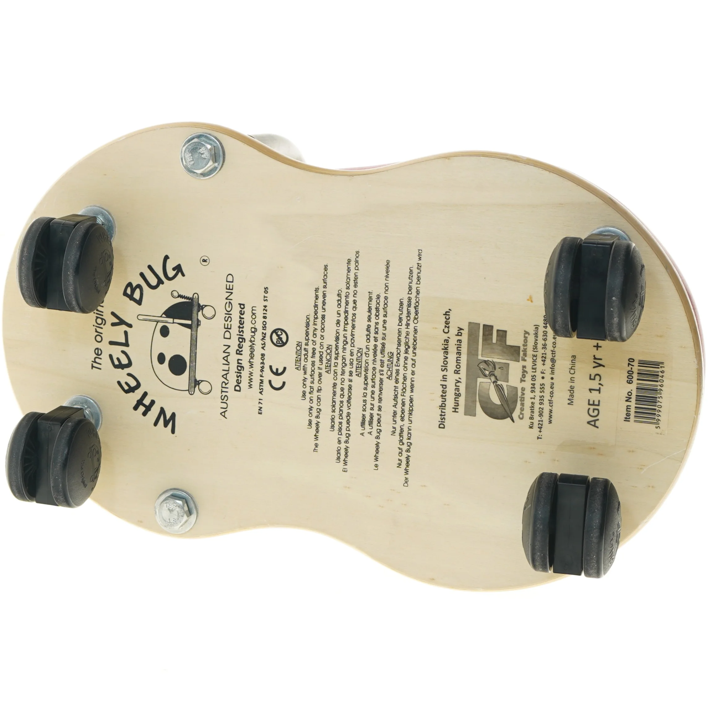 Børne rulleskildpadde fra Wheely Bug (str. 30x23x38 cm)