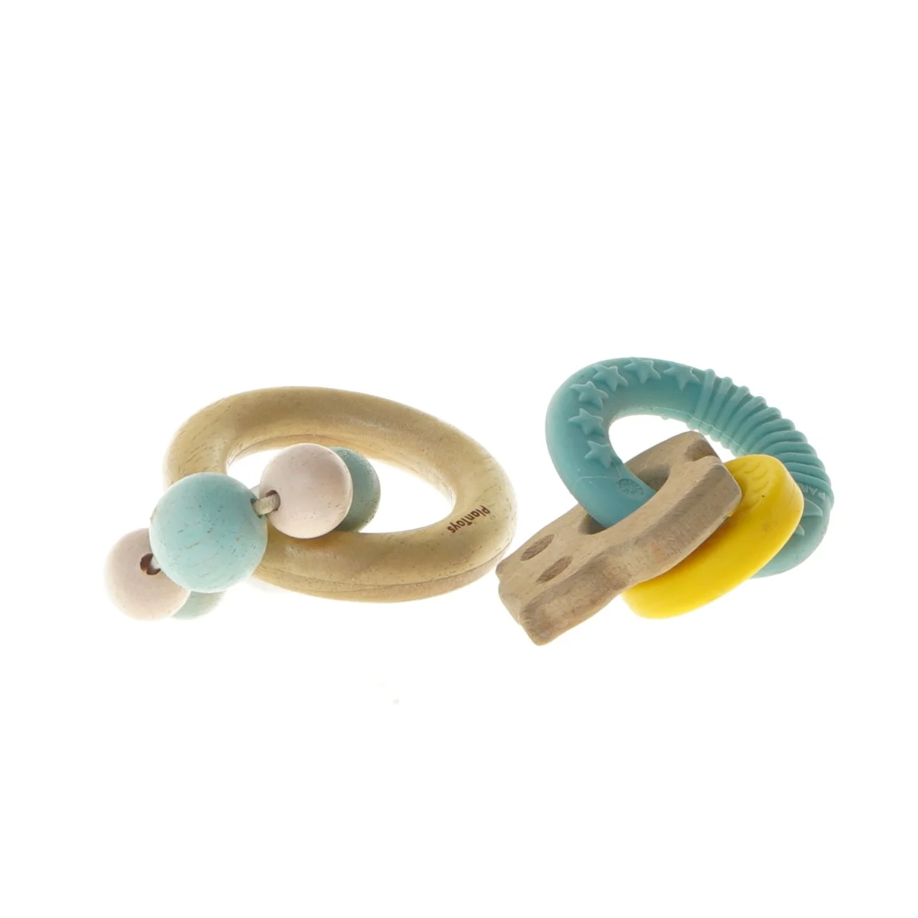 Babylegetøj ringe fra PlanToys (str. Ø 6 og Ø 8 cm)