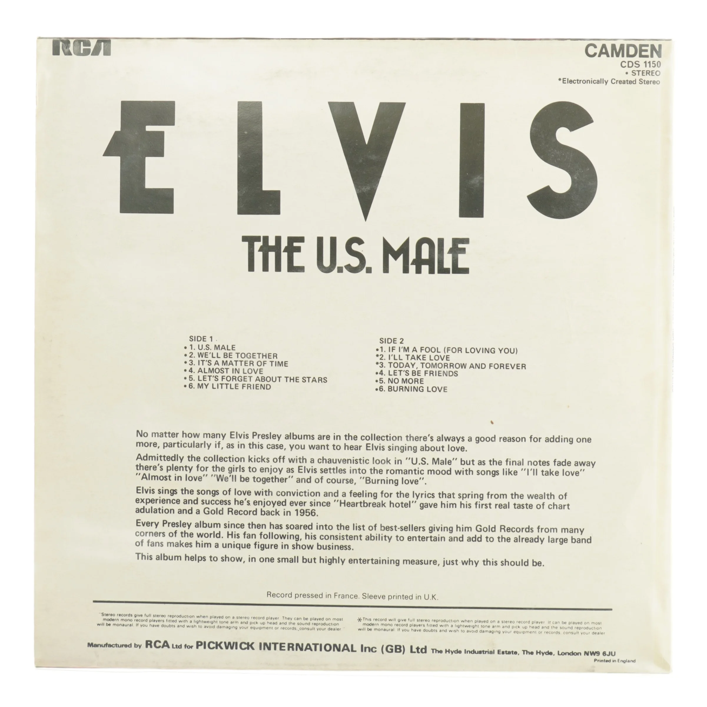 Elvis Presley vinylplade