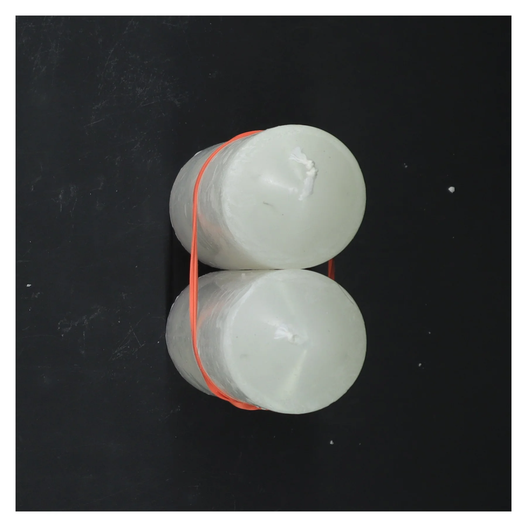 Hvide stearinlys, sæt af to (str. 15 cm)