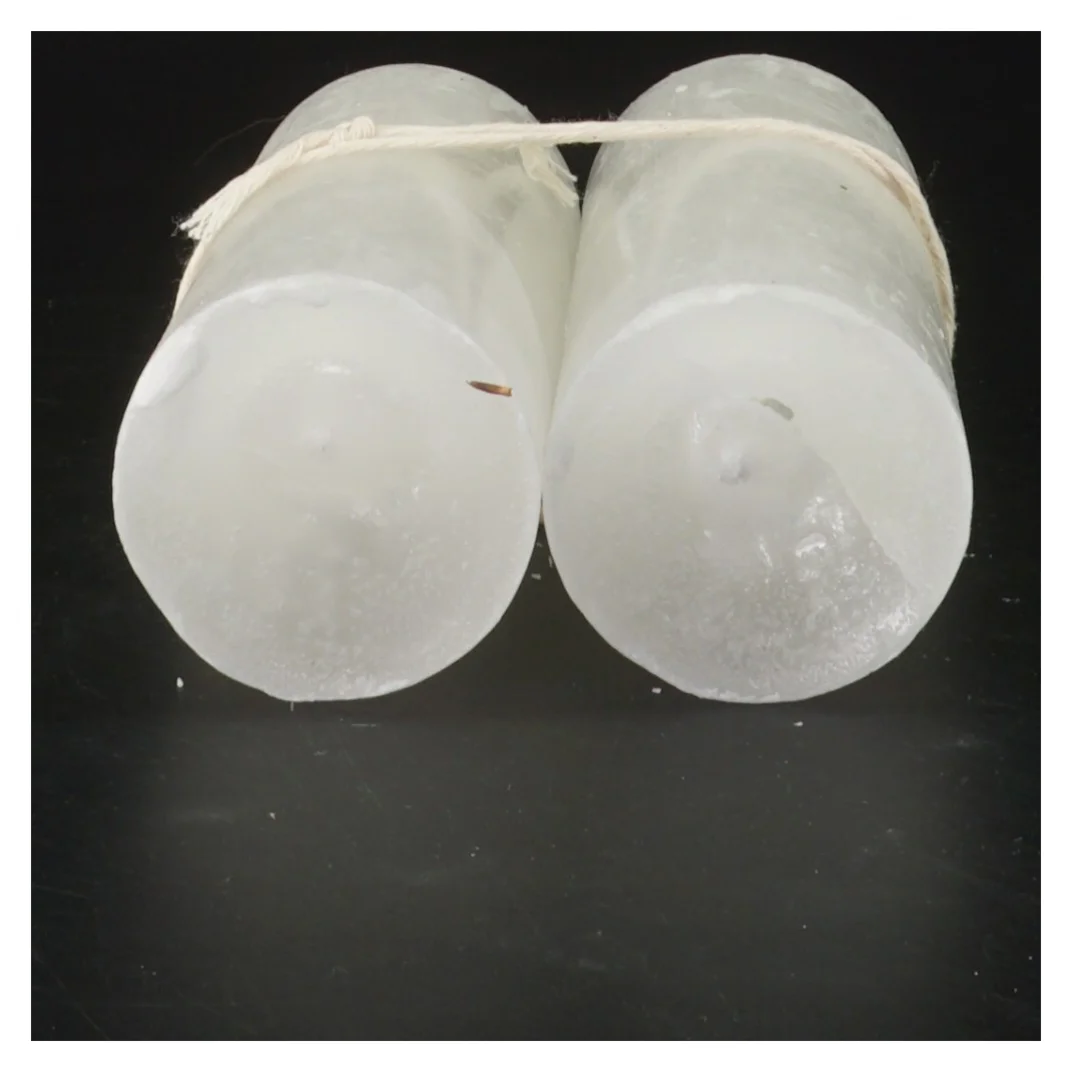 Hvide bloklys (str. 15 cm)