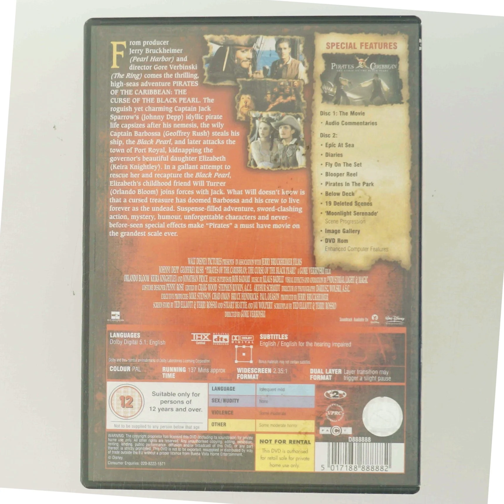 Pirates of the Caribbean - Cur med Johnny Depp (DVD)